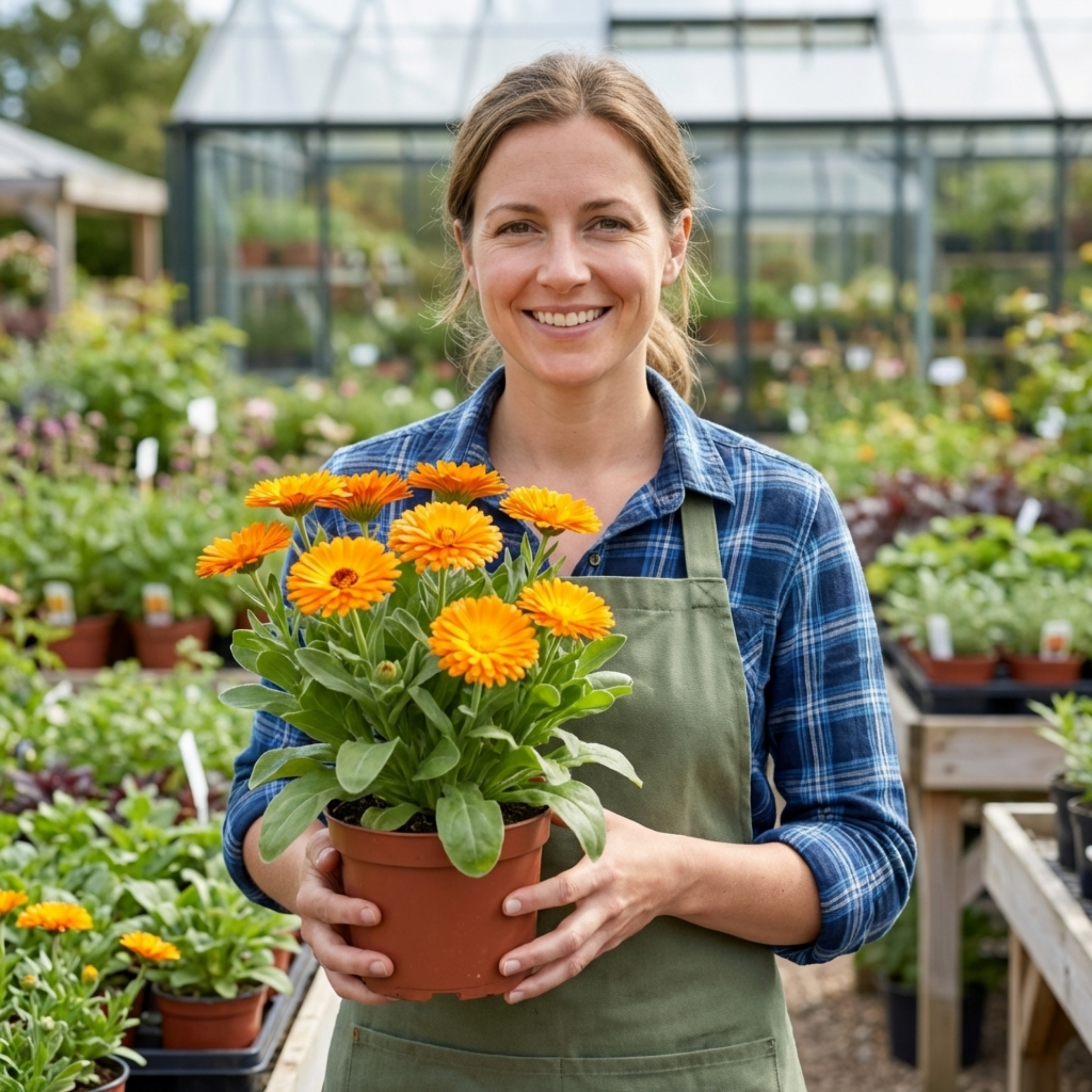 Calendula ‘Fiesta Orange’ — Hardy Perennial, 1L Pot (Set of 3 or 6)
