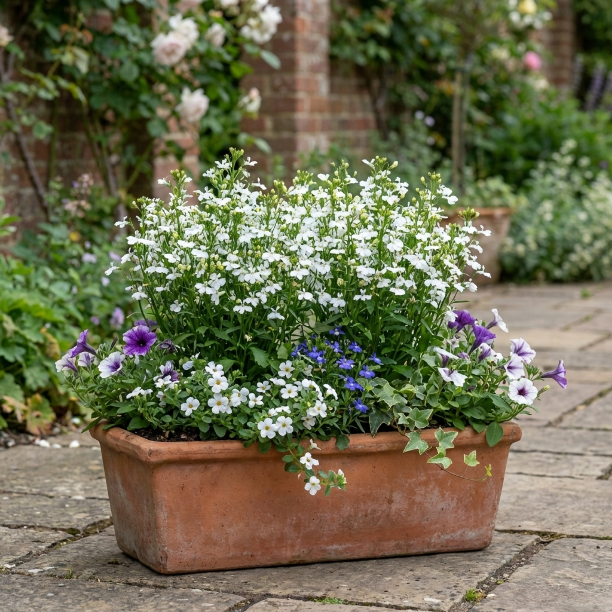 Lobelia 'Upright Sweet Springs White' — Half-Hardy Annual, Bee-Friendly, 10.5cm Pot (Set of 3 or 6)