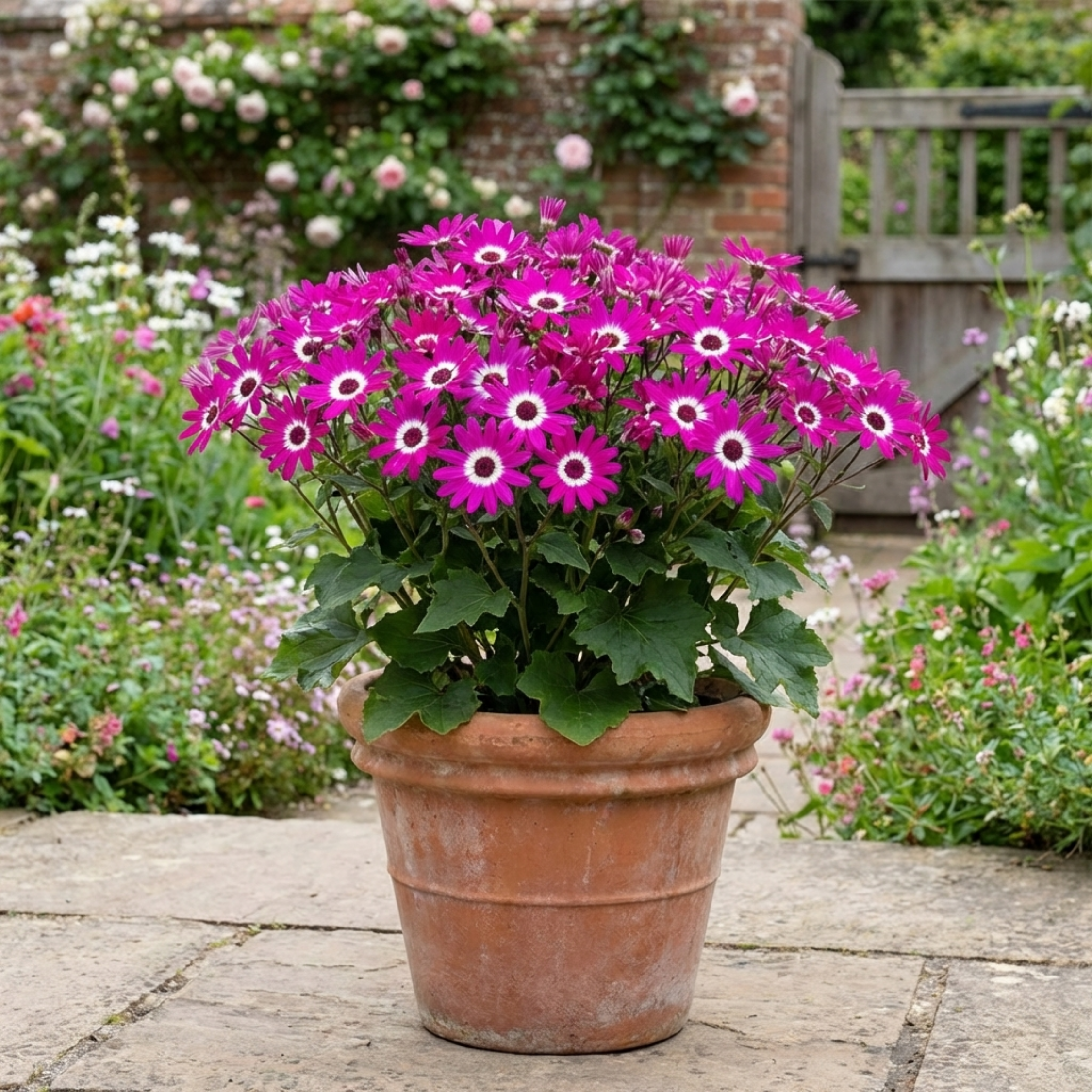 Senetti ‘Pericallis Pop Magenta Live’ — Bedding Plant, Bee-Friendly, 17cm Pot