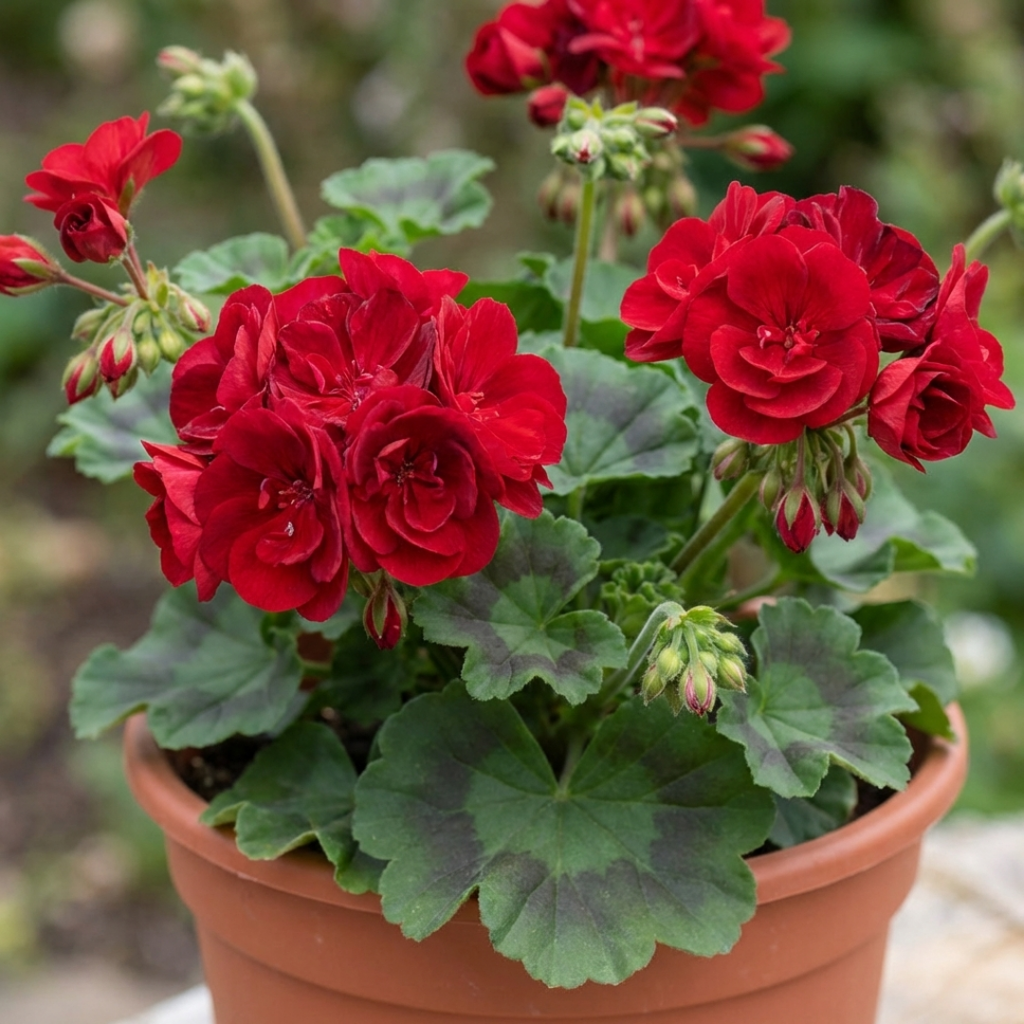 Pelargonium ‘Landscape Fire’ — Tender Perennial (grown as bedding), Bee-Friendly, 1L Pot (Set of 3 or 6)