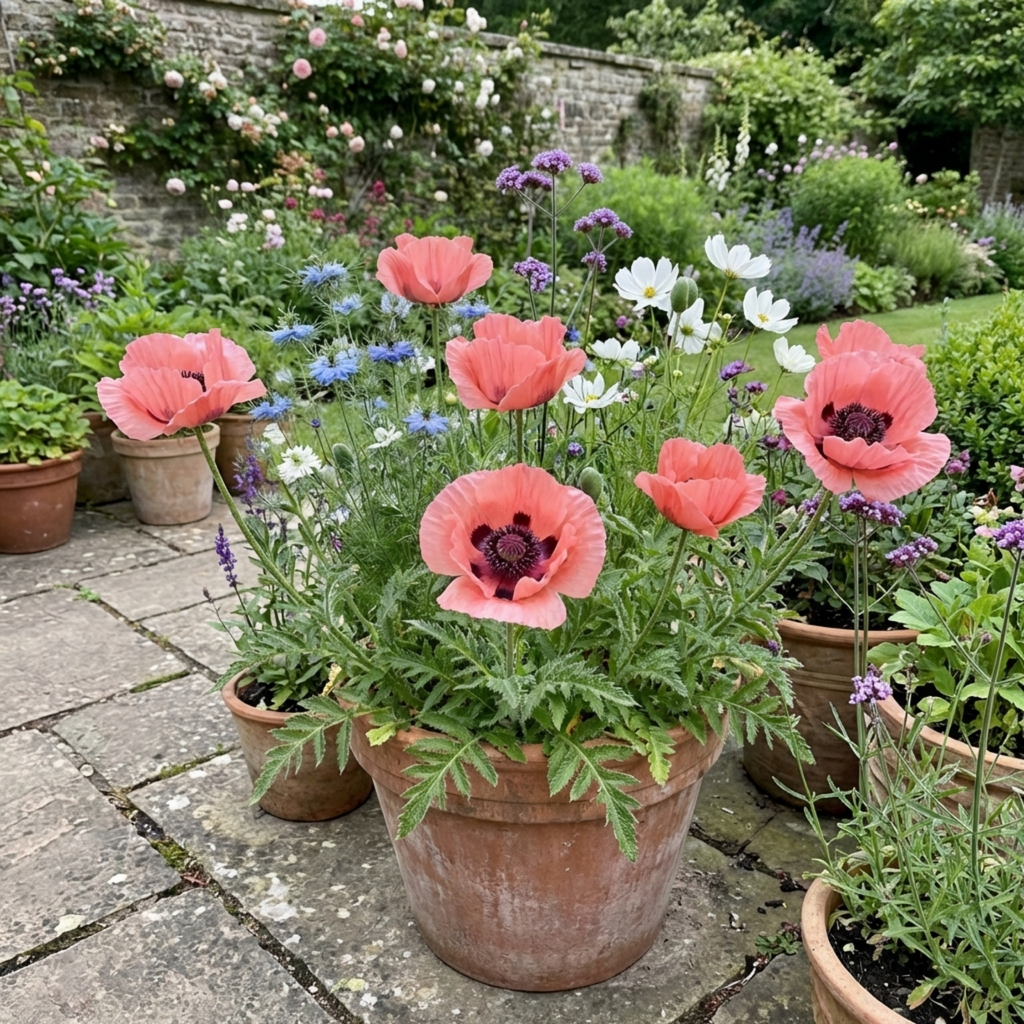 Papaver ‘Garden Gnome’ — Hardy Short-Lived Perennial, Bee-Friendly, 1L Pot (Set of 3 or 6)