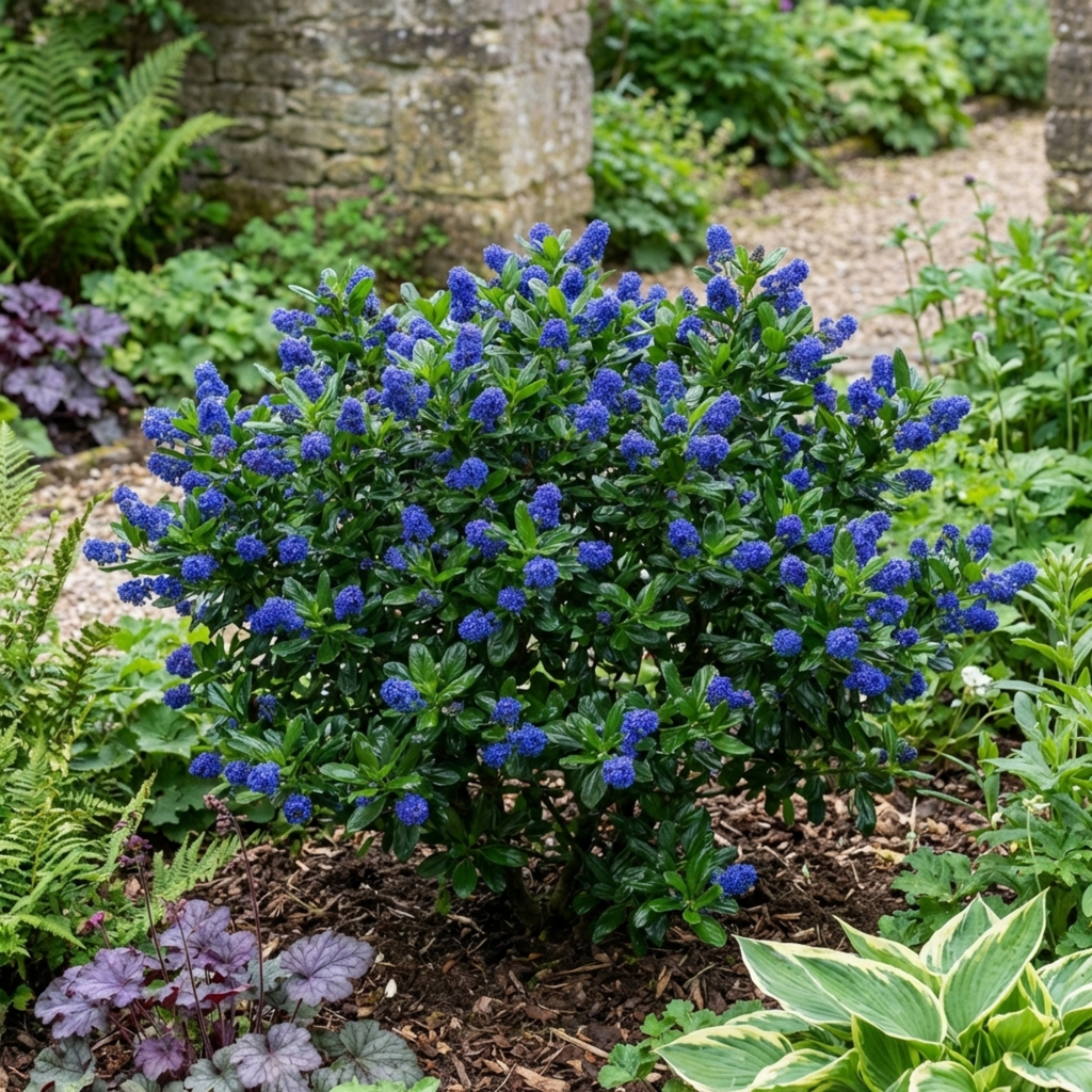 Ceanothus ‘Puget Blue’ — Evergreen Shrub, Bee-Friendly, 3L Pot