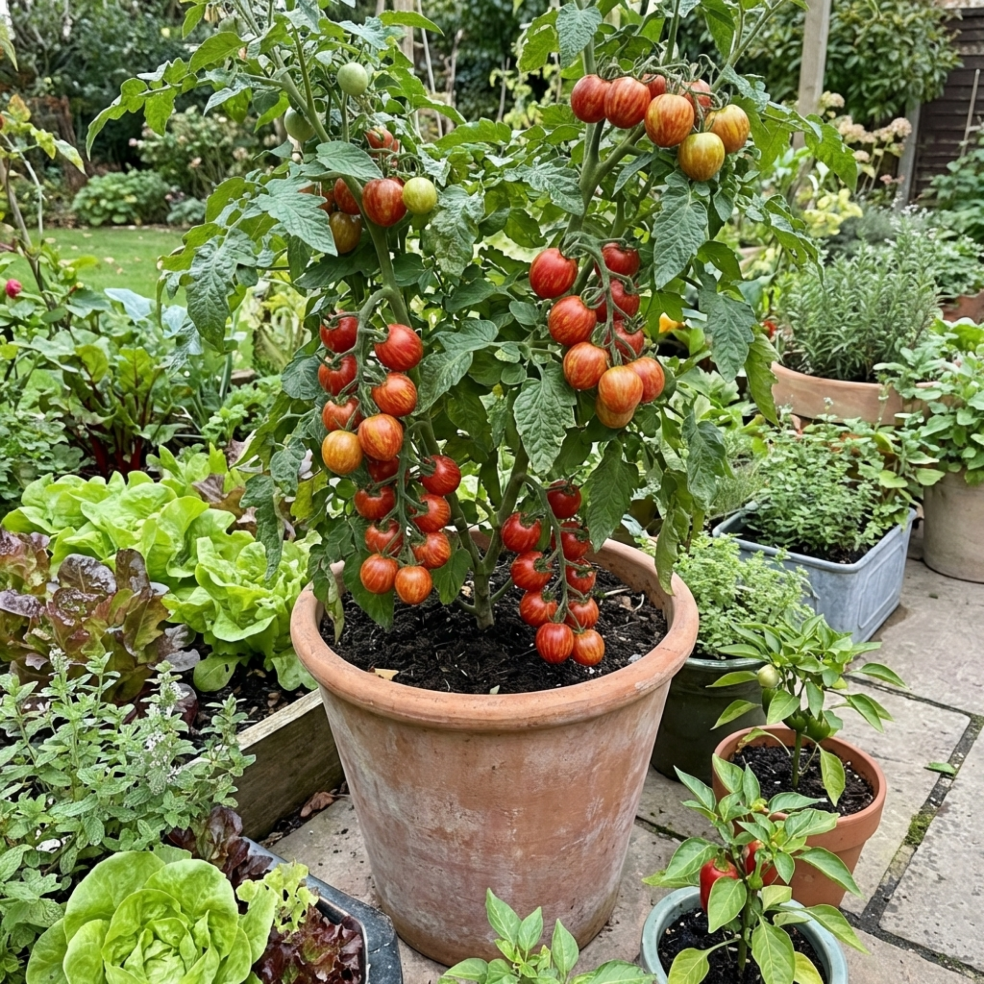 Tomato ‘Ricola Fire’ — Fruit Plant / Tender Annual, 10.5cm Pot (Set of 3 or 6)
