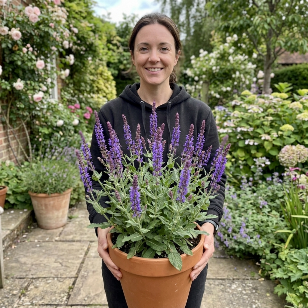 Salvia ‘East Friesland’ — Herbaceous Perennial, Bee-Friendly, 17cm Pot