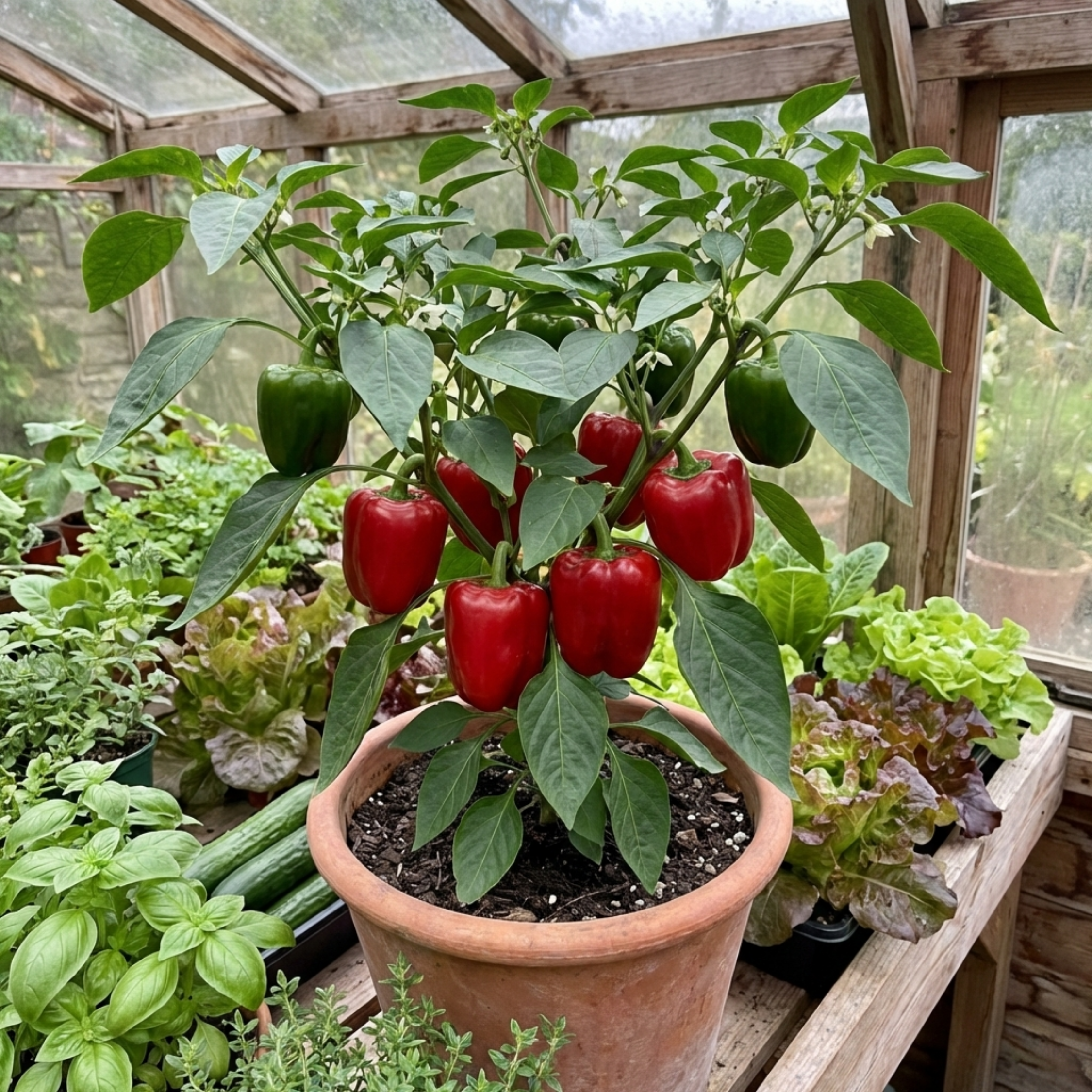 Sweet Pepper 'Red King' — Edible Annual, 10.5cm Pot (Set of 3)
