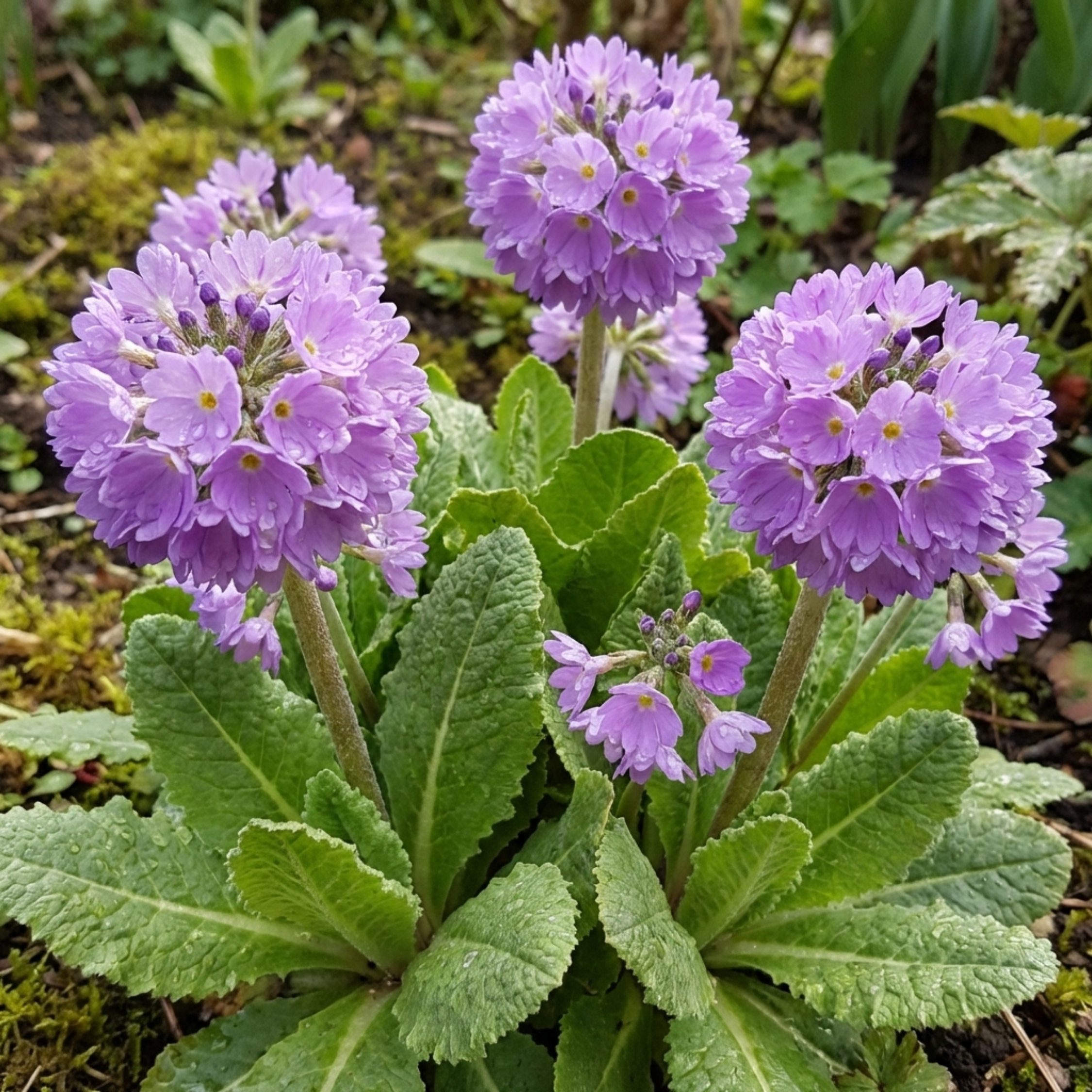 Primula ‘Denticulata Lilac Drumstick Primrose’ — Hardy Perennial, Bee-Friendly, 1L Pot (Set of 3 or 6)