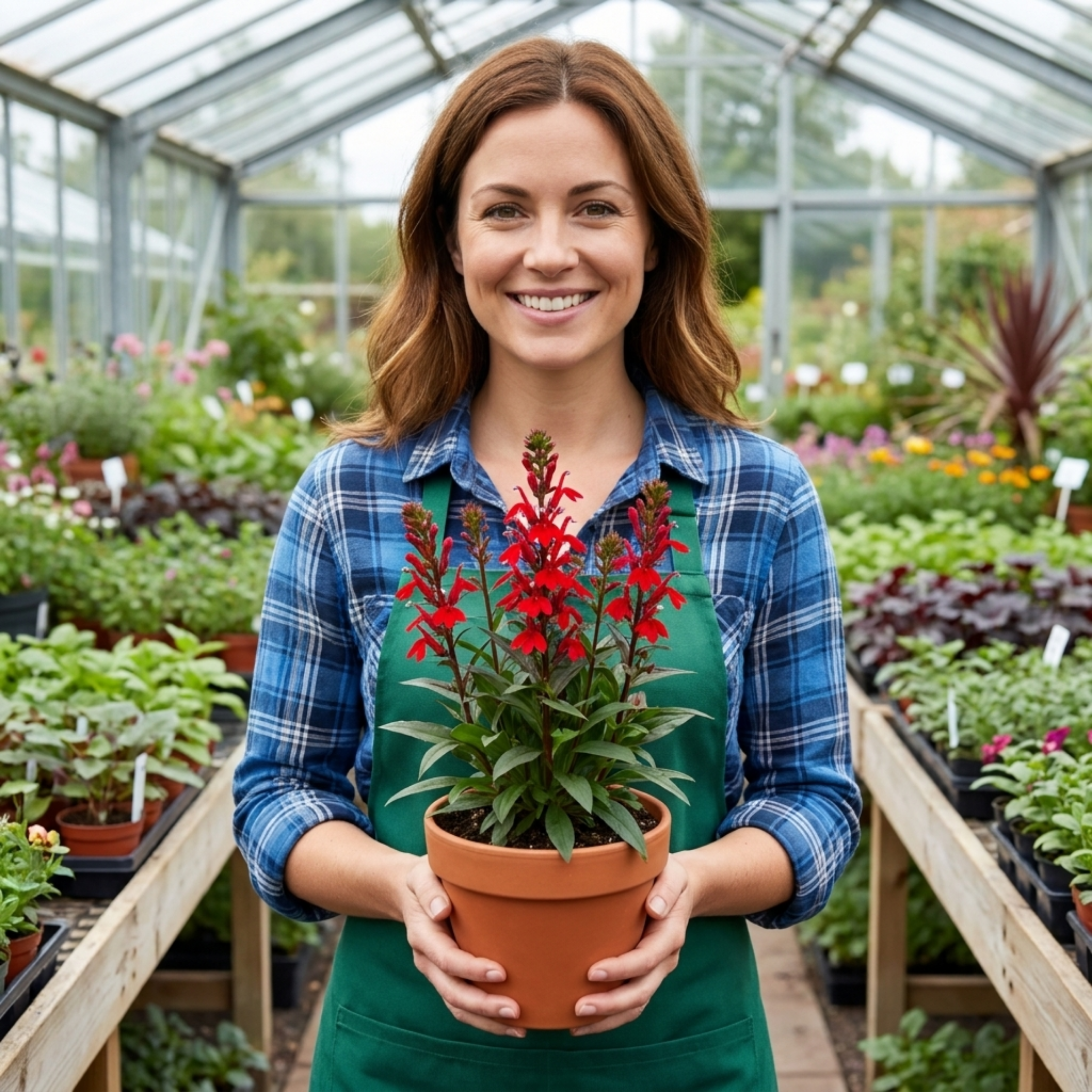 Lobelia ‘Starship Scarlet’ — Herbaceous Perennial, Bee-Friendly, 1L Pot (Set of 3 or 6)