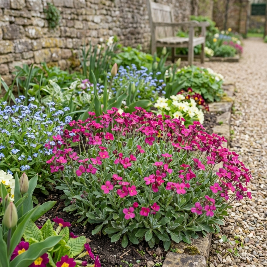 Arabis ‘Aubris Deep Rose’ — Evergreen Alpine Perennial, 1L Pot (Set of 3 or 6)