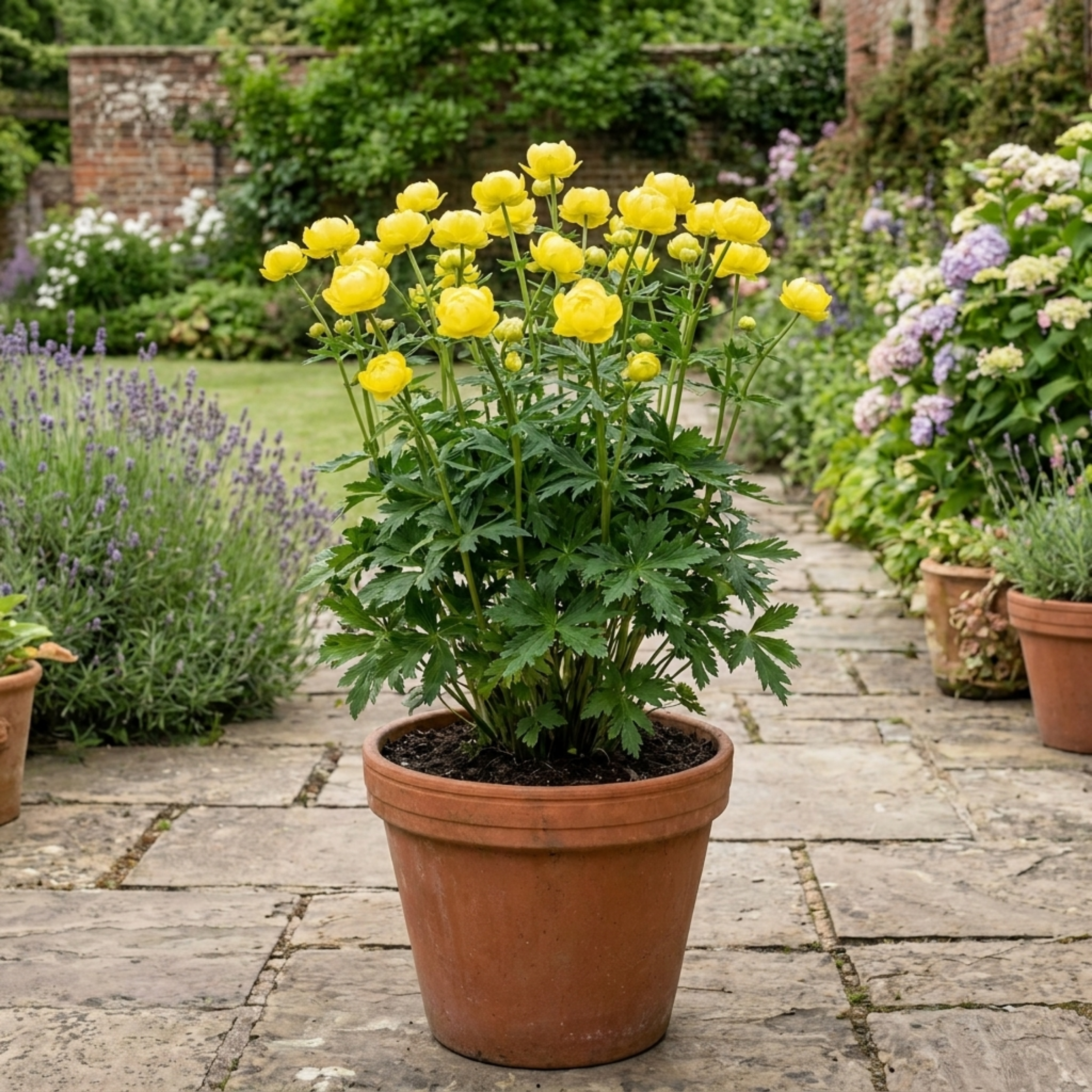 Trollius ‘Lemon Queen Globeflower’ — Herbaceous Perennial, Bee-Friendly, 17cm Pot