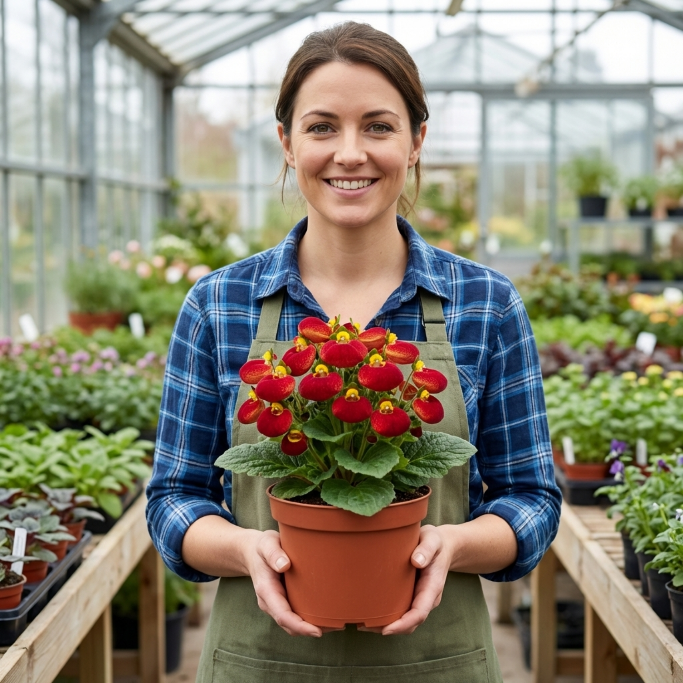 Calceolaria ‘Ruby’ — Hardy Perennial, 1L Pot (Set of 3 or 6)