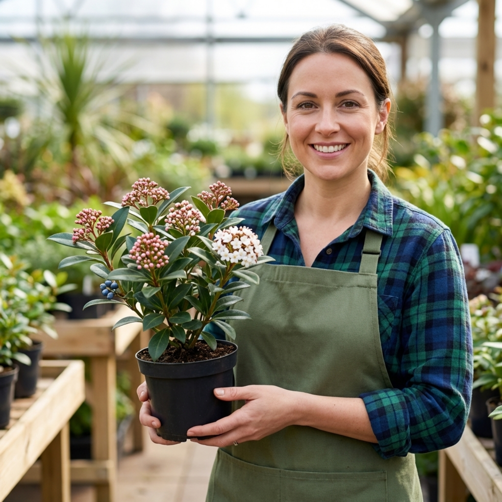 Viburnum ‘Tinus Gwenllian’ — Evergreen Shrub, Bee-Friendly, 11cm Pot (Set of 3 or 6)