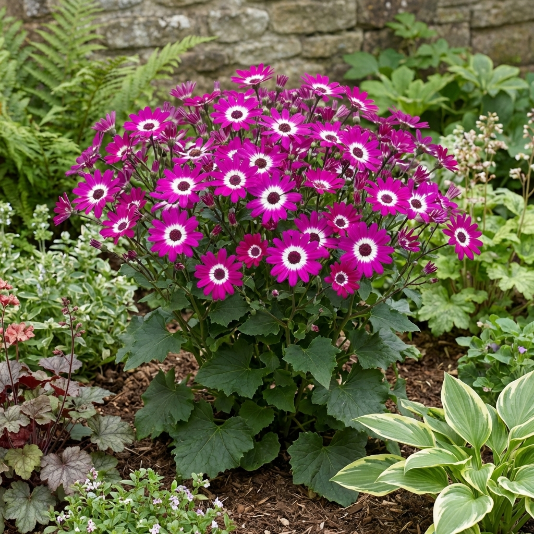 Senetti ‘Magenta Bicolour Pericallis’ — Bedding Plant, Bee-Friendly, 17cm Pot