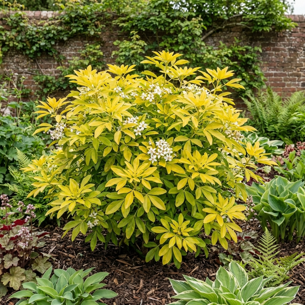 Choisya ‘Aztec Gold’ — Hardy Evergreen Shrub, Bee-Friendly, 3L Pot