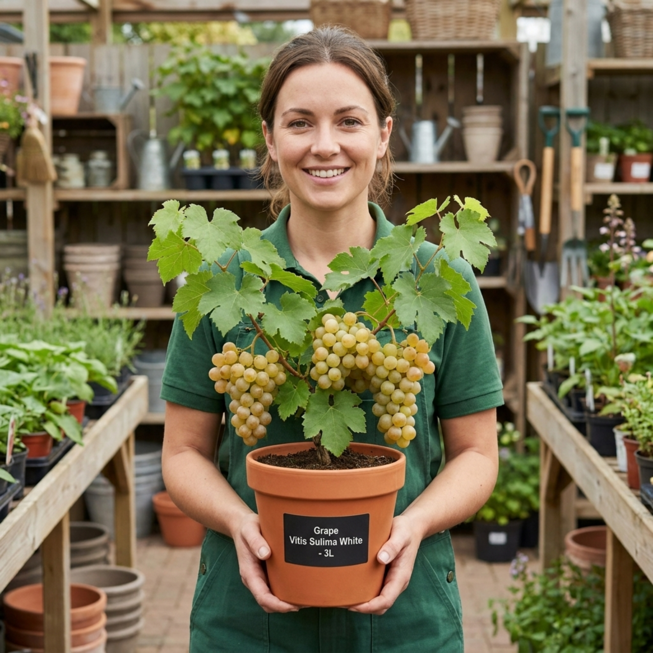 Vitis ‘Sulima White’ — Hardy Deciduous Climber, 3L Pot