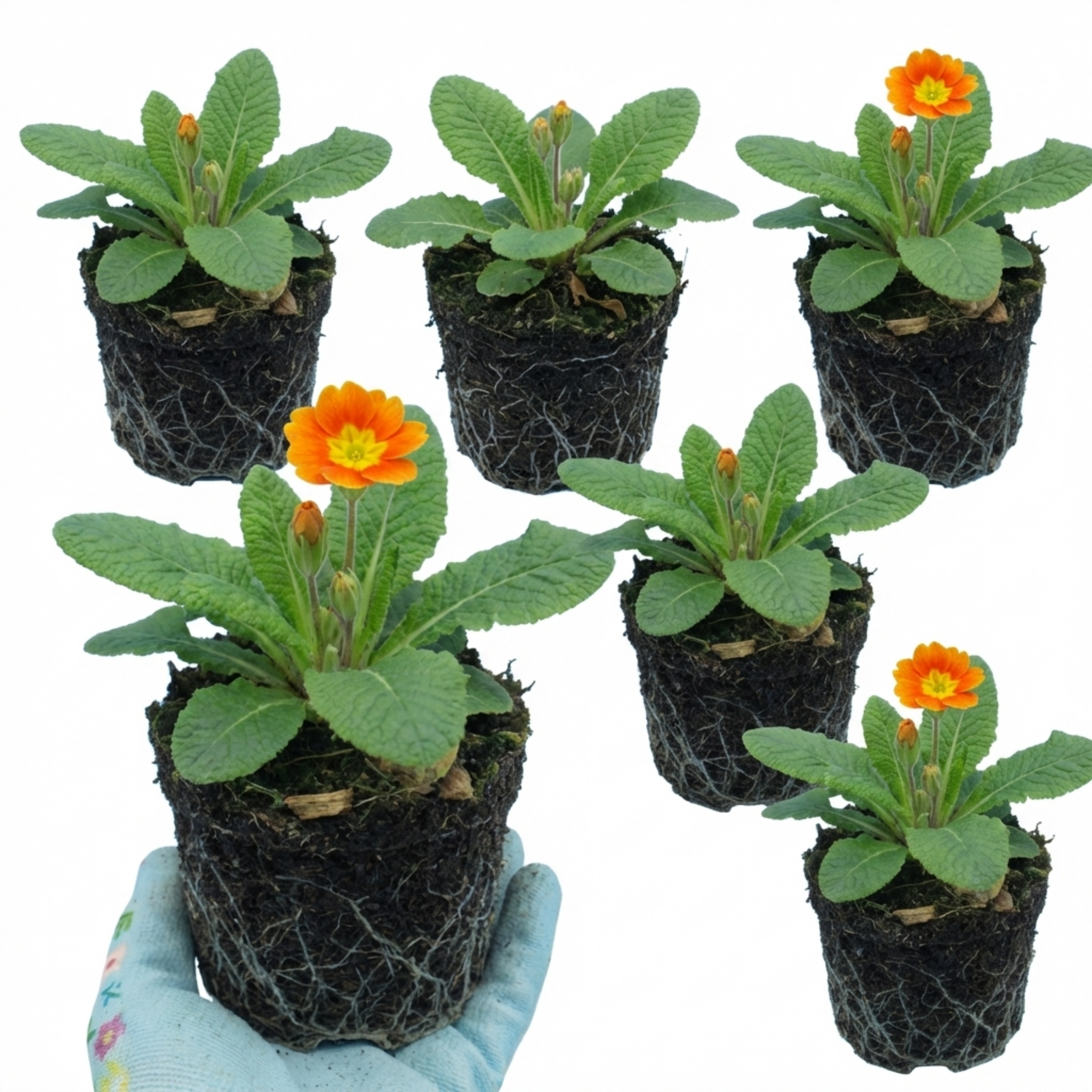 Primula veris 'Orange with Yellow' — Cowslip, Hardy Perennial, Bee-Friendly, 11cm Pot (Set of 3 or 6)
