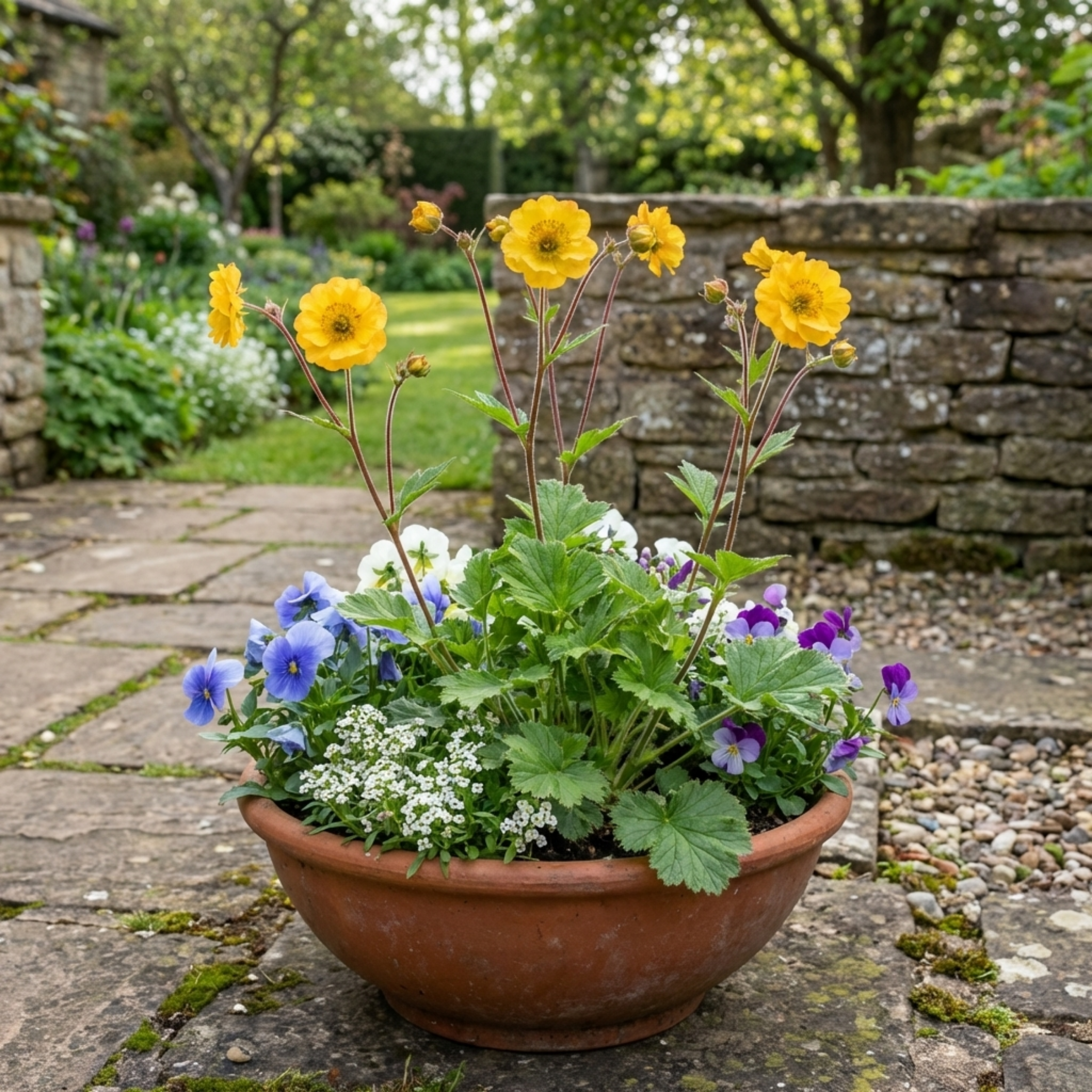 Geum ‘Lady Stratheden’ — Hardy Herbaceous Perennial, Bee-Friendly, 1L Pot (Set of 3 or 6)