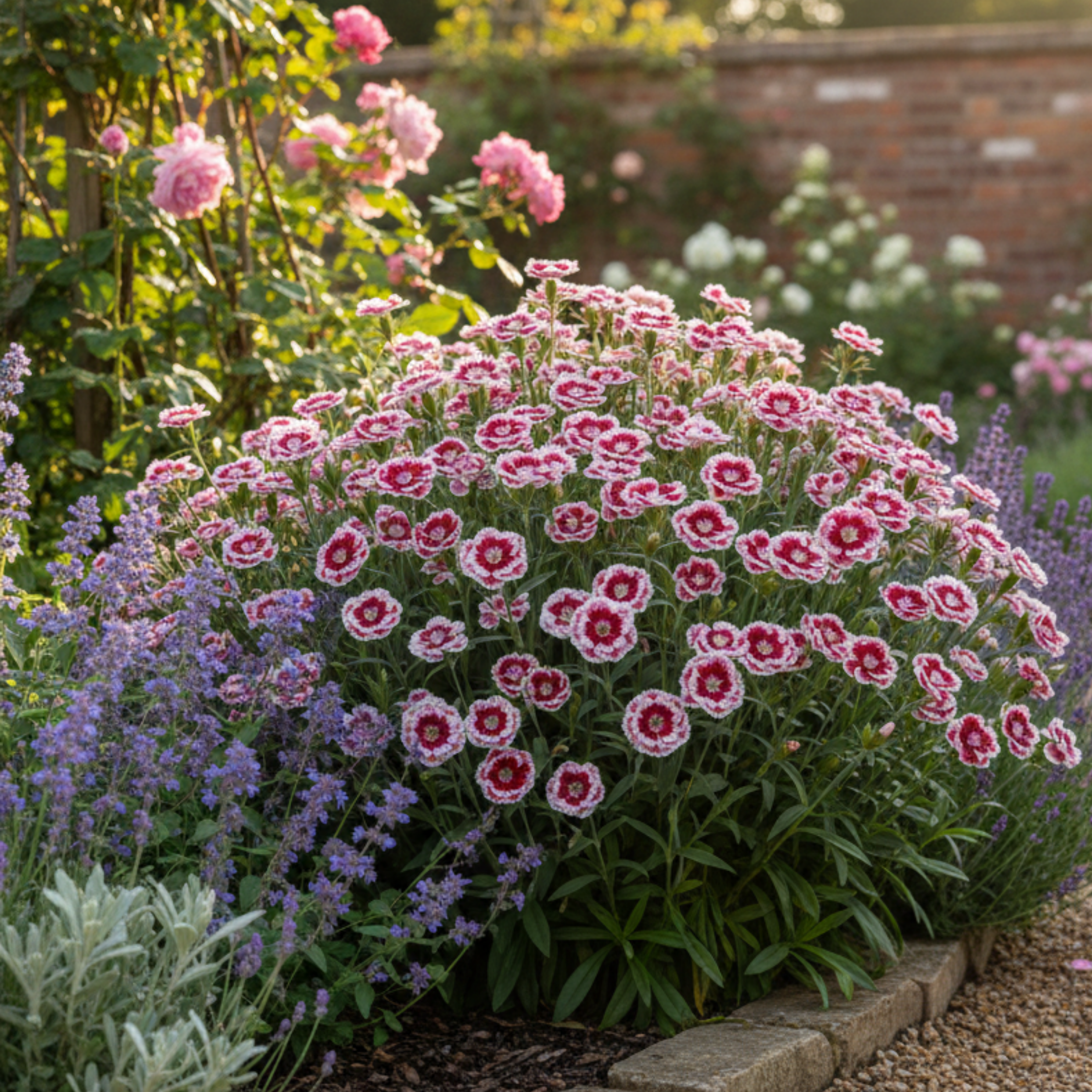 Dianthus ‘Dart Red White Picotee’ — Hardy Perennial, 2L Pot
