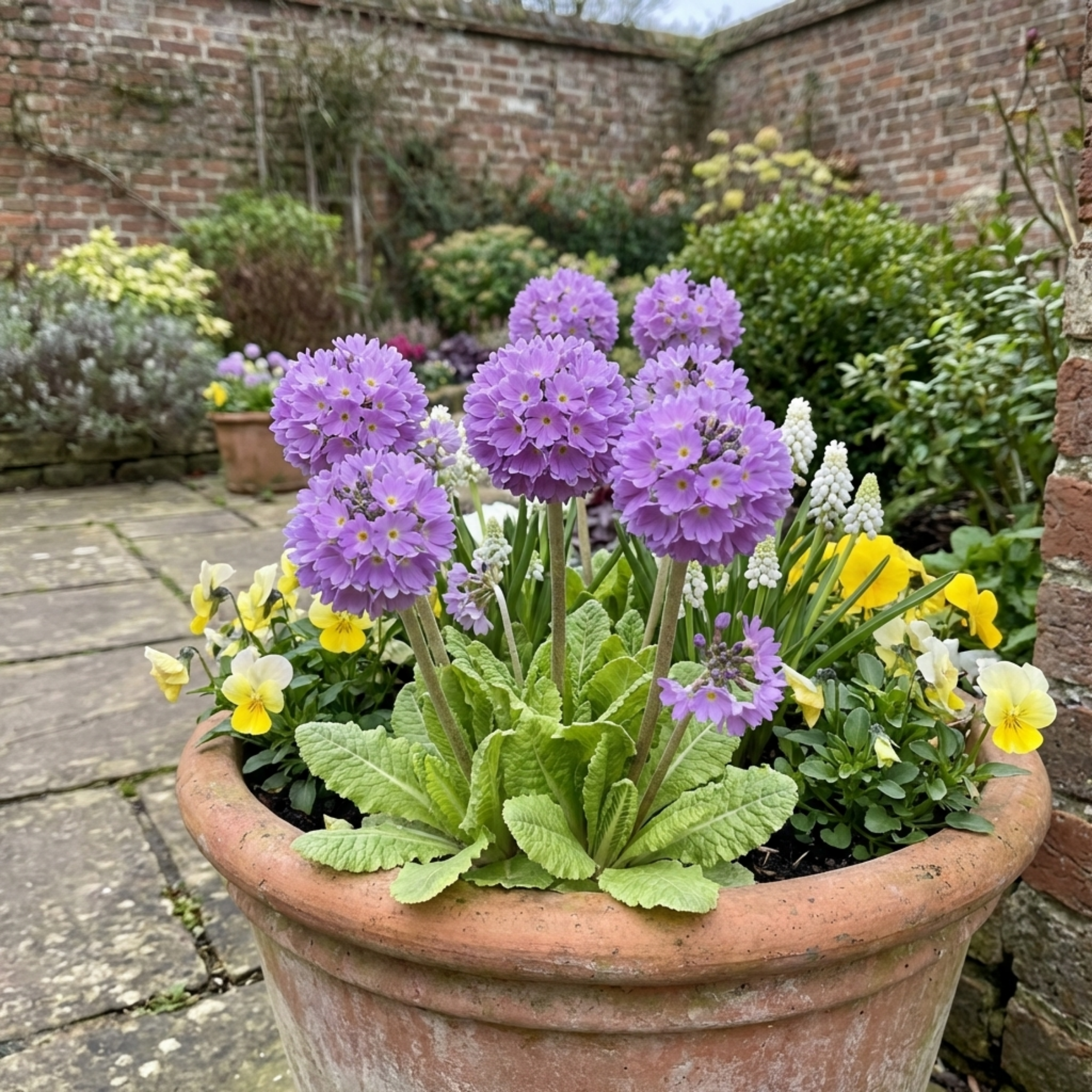 Primula ‘Denticulata Lilac Drumstick Primrose’ — Hardy Perennial, Bee-Friendly, 1L Pot (Set of 3 or 6)