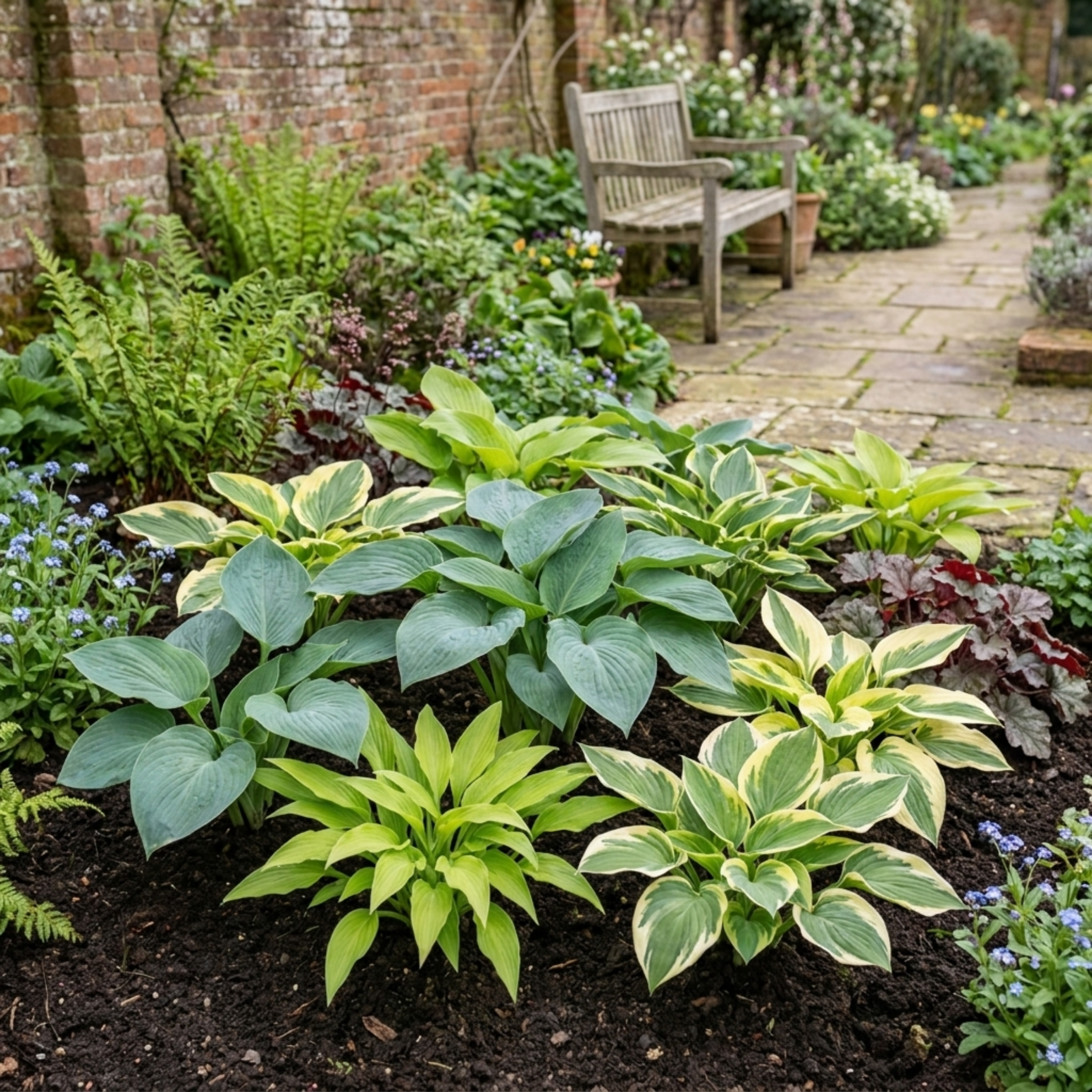 Hosta ‘Growers' Mix’ — Herbaceous Perennial, Bee-Friendly, 1L Pot (Set of 3 or 6)