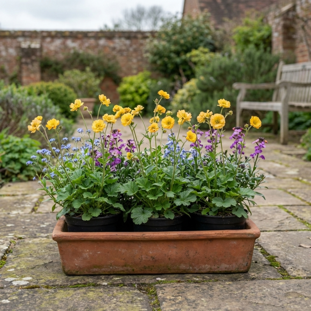 Geum ‘Lady Stratheden’ — Hardy Herbaceous Perennial, Bee-Friendly, 1L Pot (Set of 3 or 6)