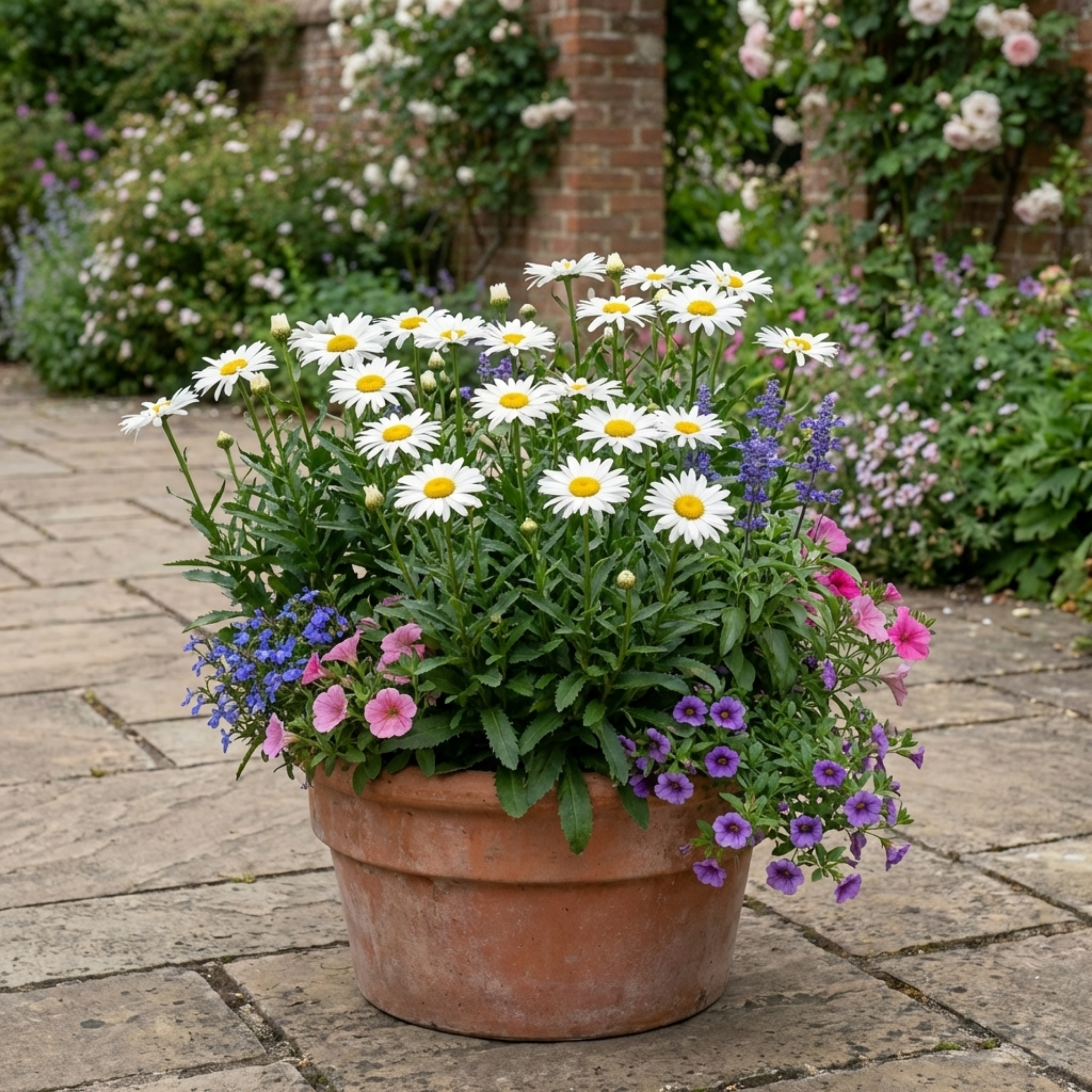 Leucanthemum ‘Madonna White Shasta Daisy’ — Herbaceous Perennial, Bee-Friendly, 11cm Pot (Set of 3 or 6)