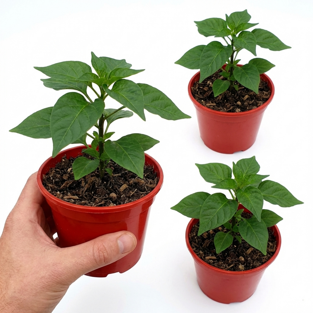Chilli 'Habanero Chocolate' — Edible Annual, 10.5cm Pot (Set of 3 or 6)