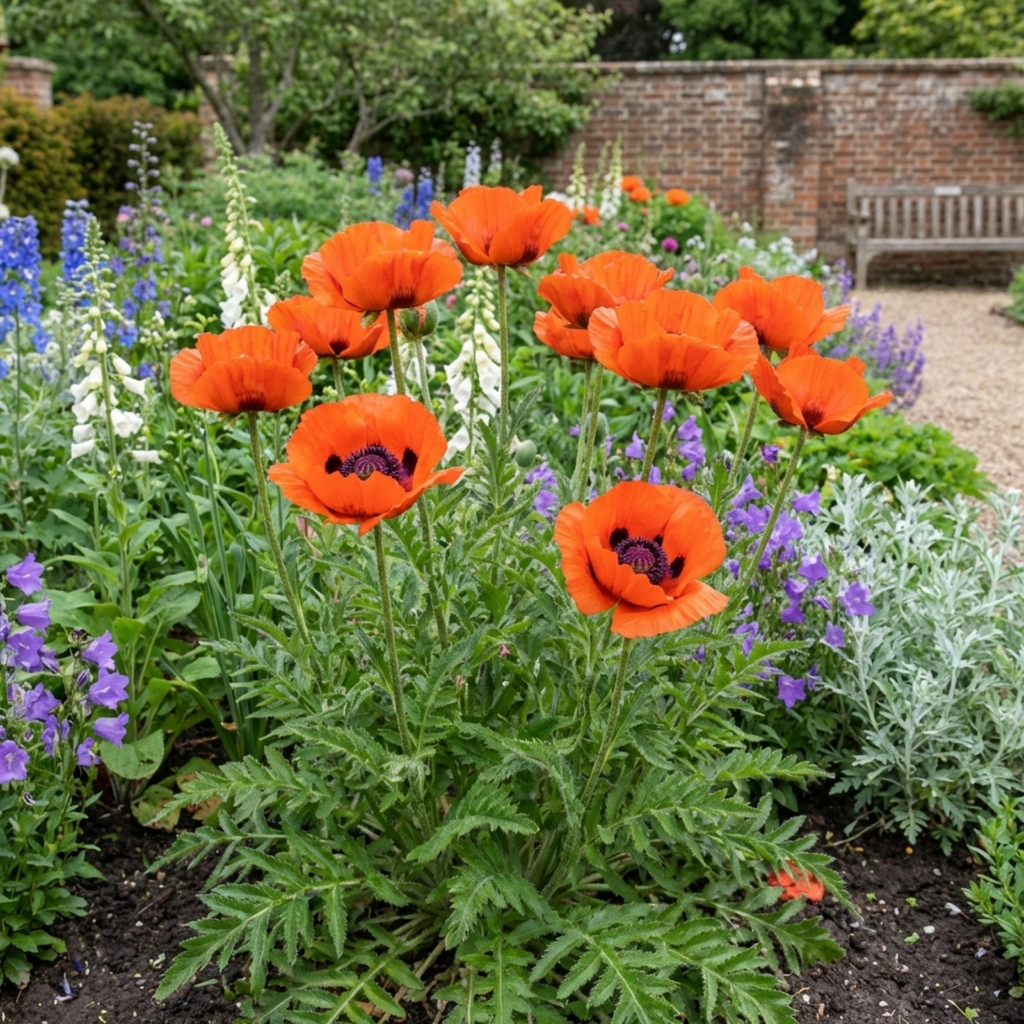 Papaver ‘Brilliant’ — Hardy Perennial, Bee-Friendly, 1L Pot (Set of 3 or 6)