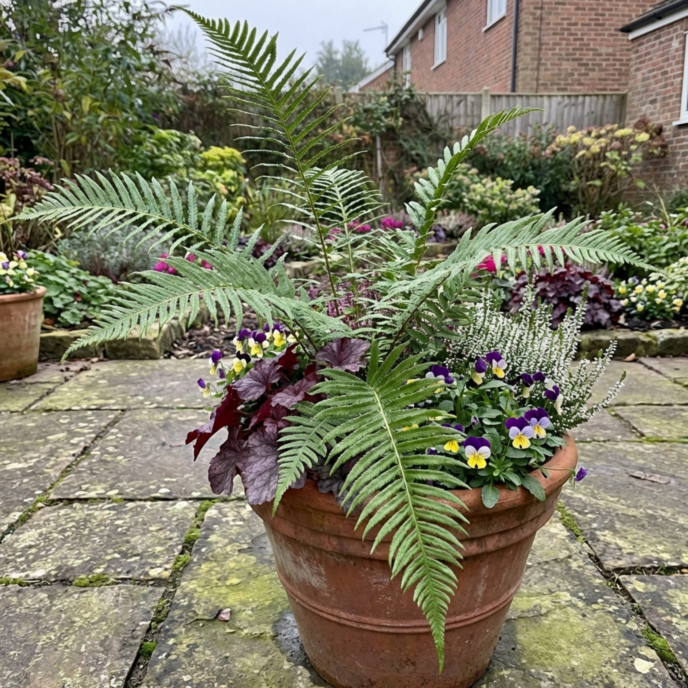 Dryopteris ‘Linearis Polydactyla Male’ — Hardy Semi-evergreen Perennial Fern, 1L Pot (Set of 3 or 6)