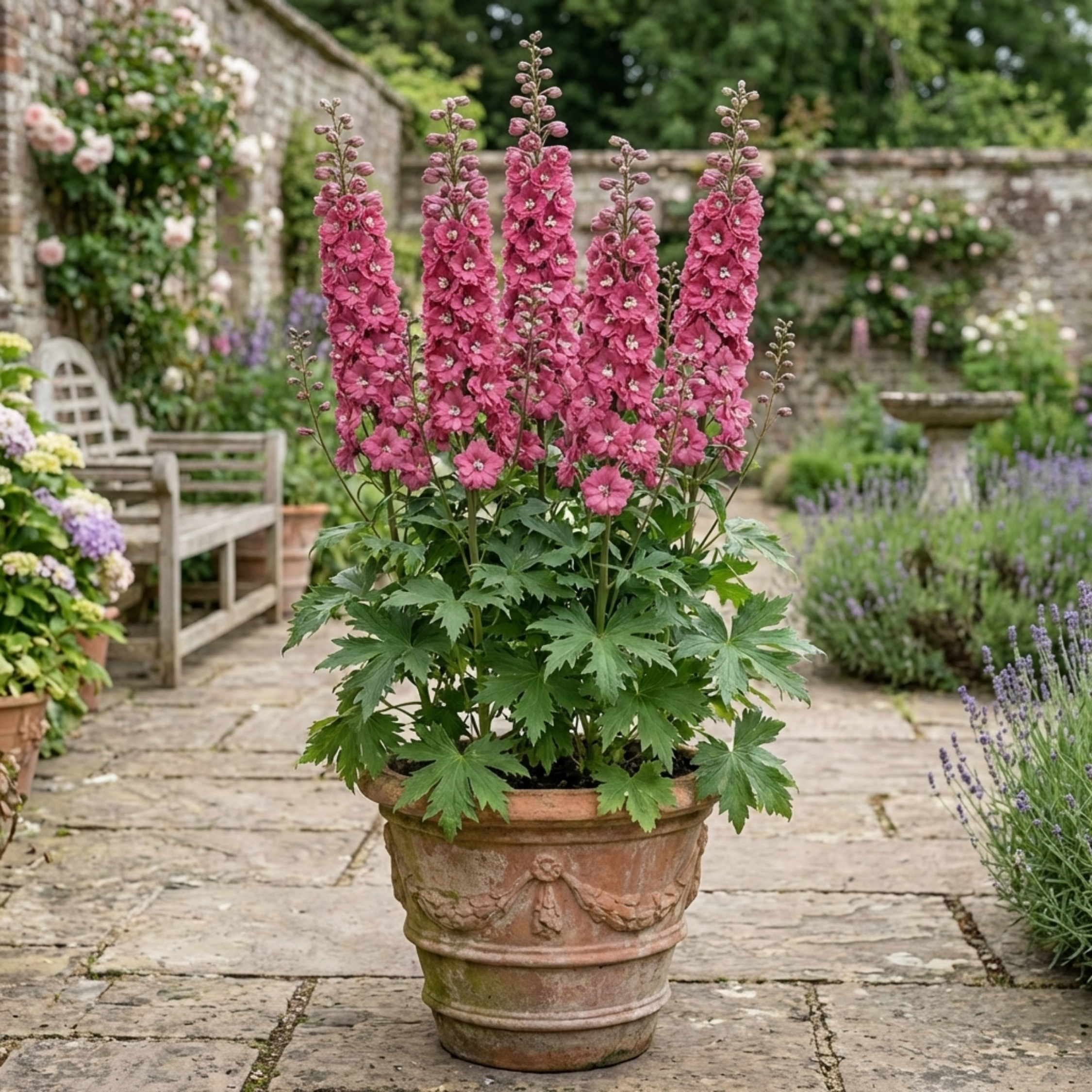 Delphinium ‘Pixie Rose Rocket’ — Hardy Perennial, Bee-Friendly, 19cm Pot