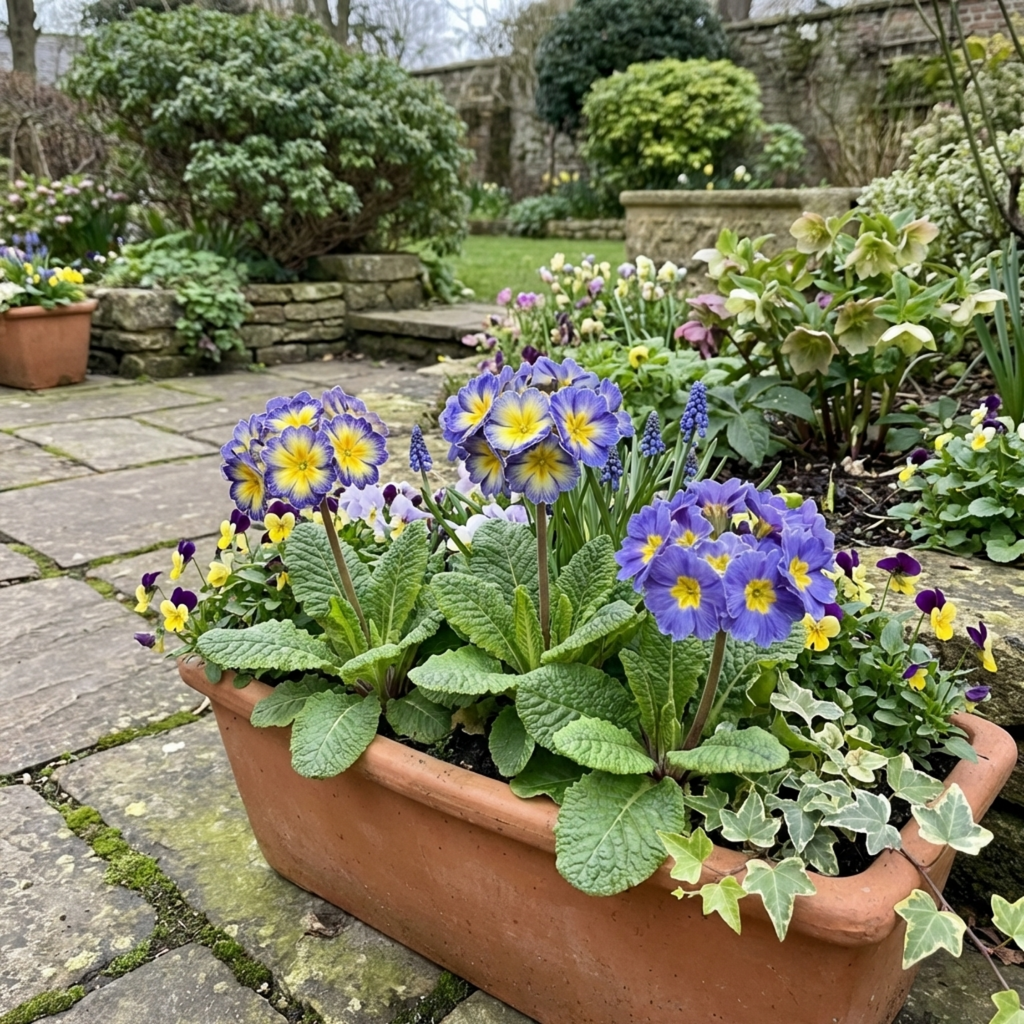 Primula ‘Chameleon Blue’ — Hardy Perennial, Bee-Friendly, 1L Pot (Set of 3 or 6)