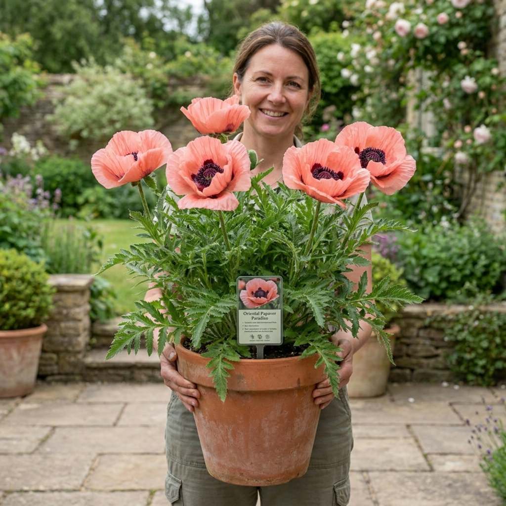 Papaver ‘Paradiso’ — Hardy Perennial, Bee-Friendly, 3L Pot