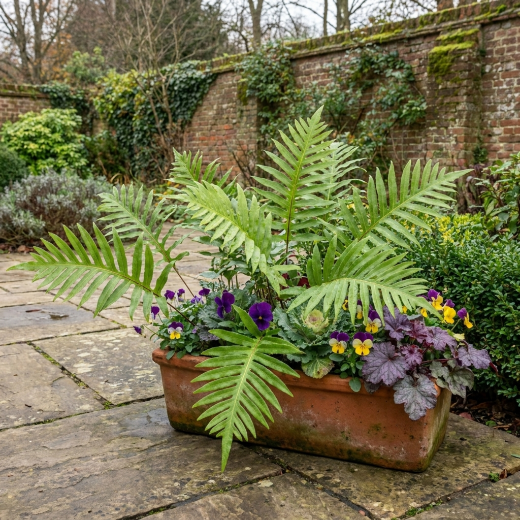 Evergreen ‘Polypodium Vulgare’ — Evergreen Fern, 11cm Pot (Set of 3 or 6)
