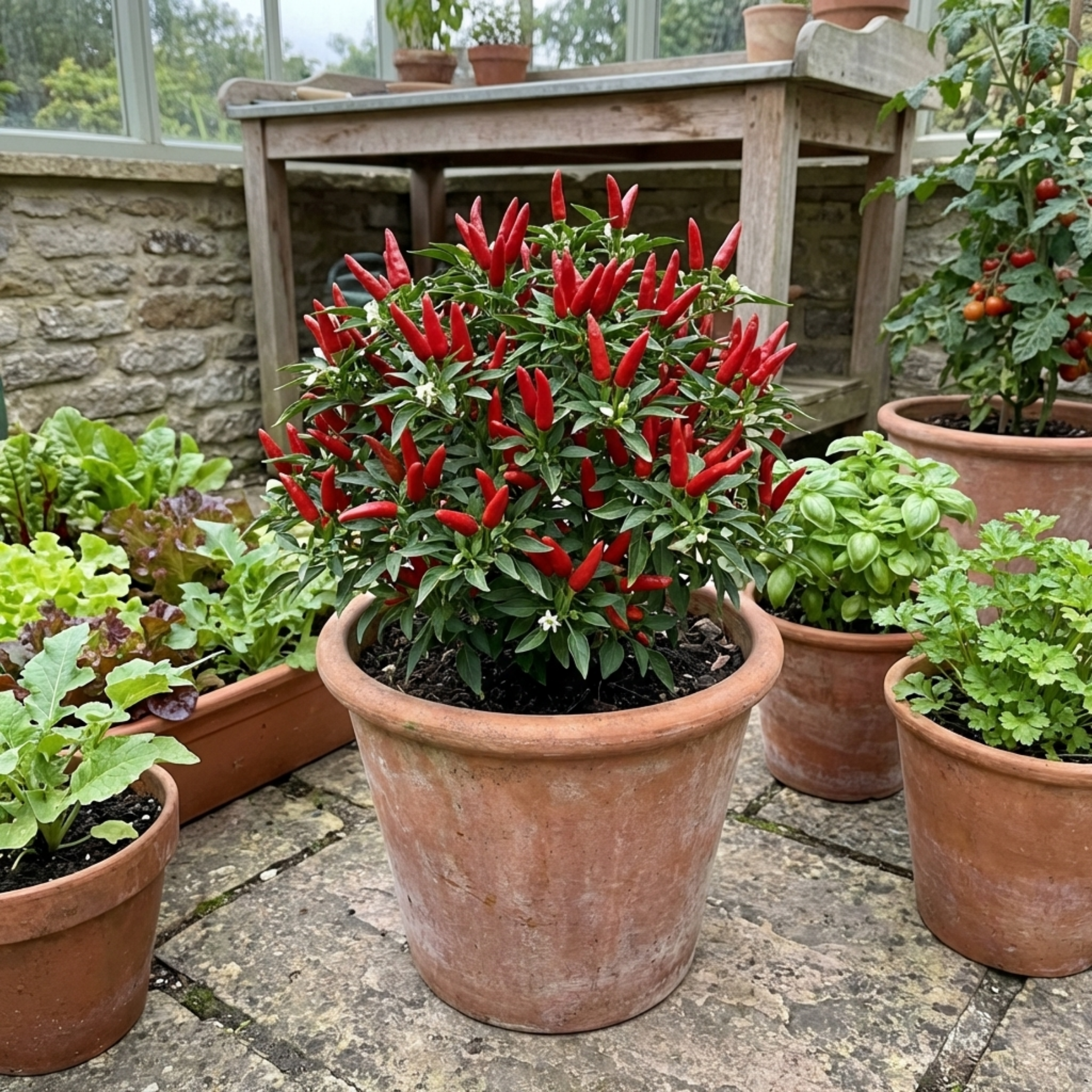 Chilli 'Thai Dragon' — Edible Annual, 10.5cm Pot (Set of 3 or 6)
