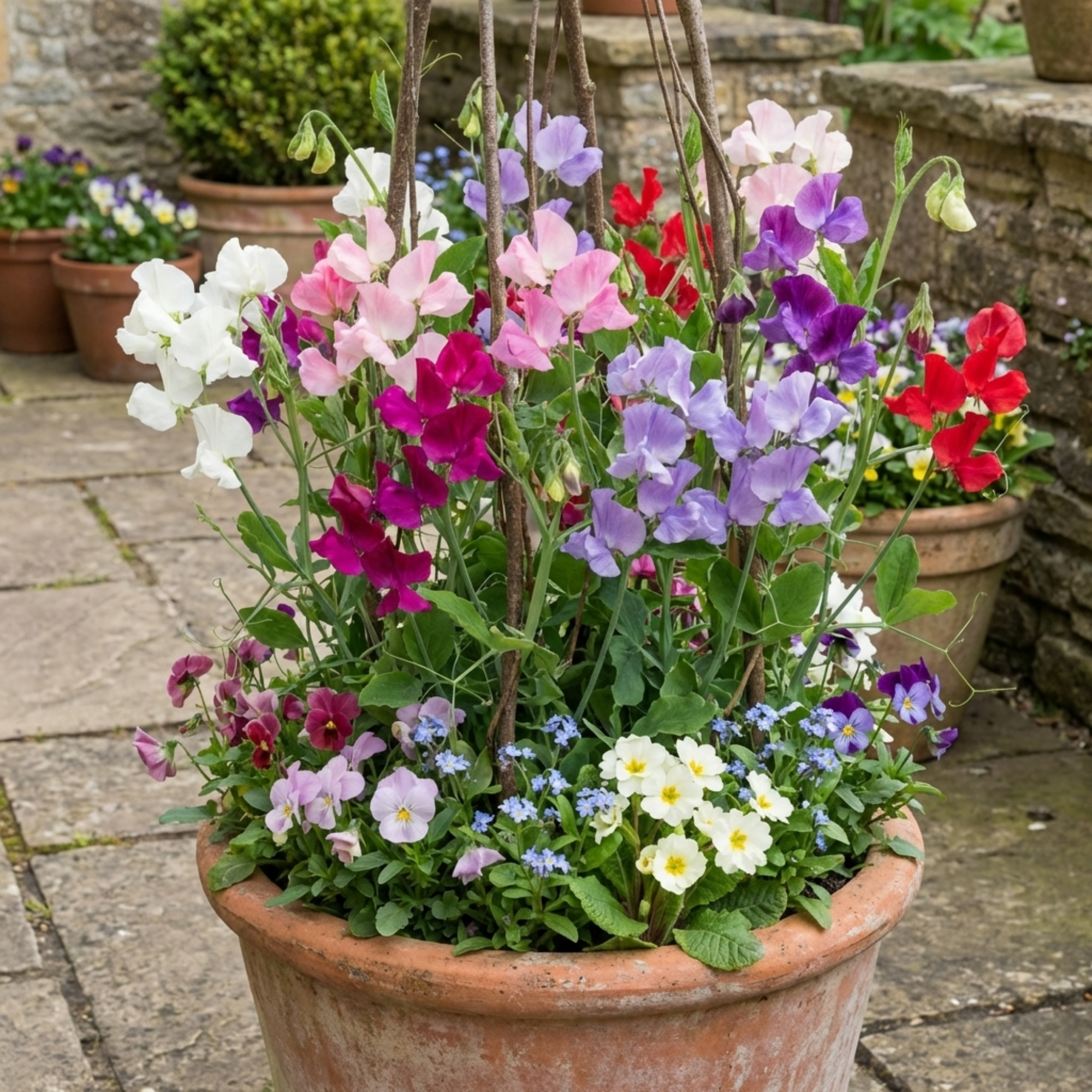 Lathyrus ‘Spencer’ — Hardy Annual Climber, Bee-Friendly, 10.5cm Pot (Set of 3 or 6)