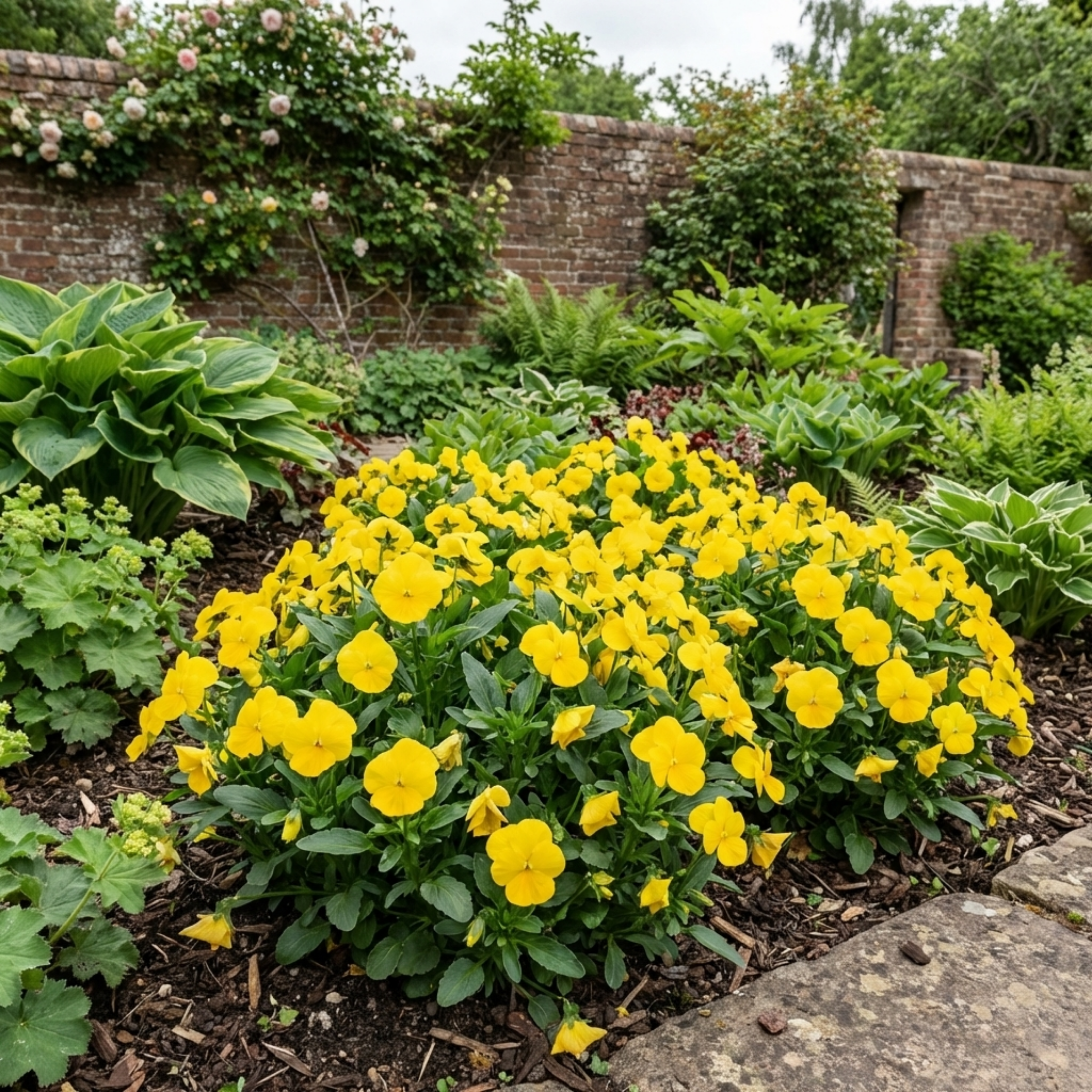 Pansy ‘Delta Pro Clear Yellow’ — Bedding Plant, Bee-Friendly, 3L Pot