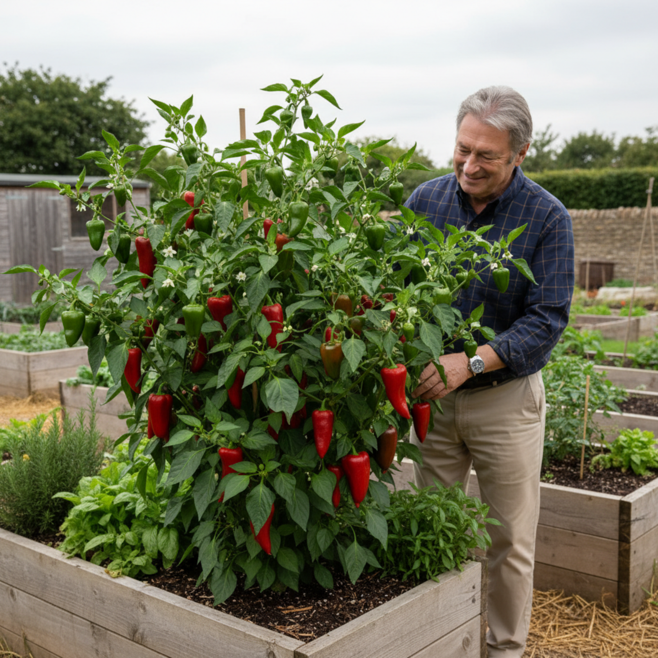 Sweet Pepper 'Thor' — Edible Annual, 10.5cm Pot (Set of 3 or 6)