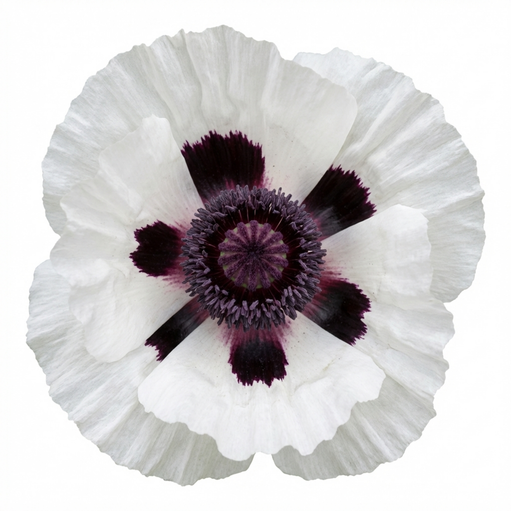 Papaver ‘Orientale Royal Wedding Poppy’ — Hardy Perennial, Bee-Friendly, 1L Pot (Set of 3 or 6)