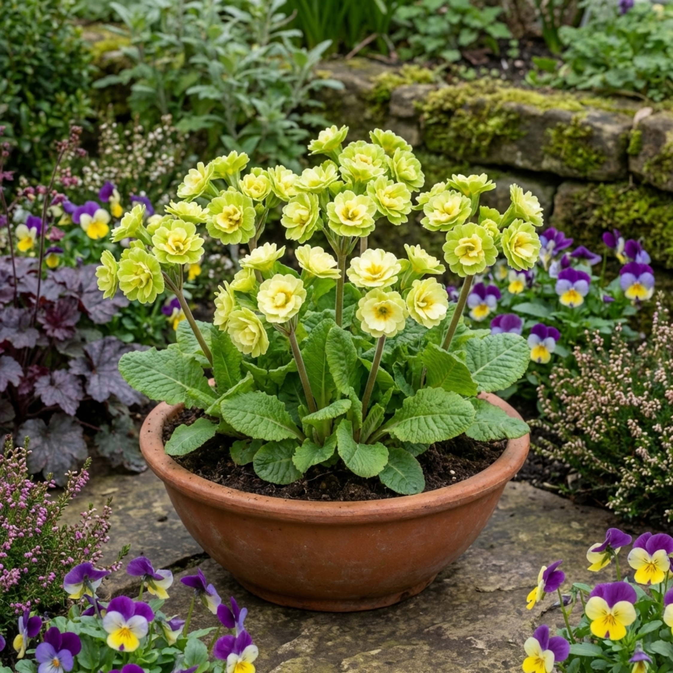 Primula ‘Little Queen Lime’ — Hardy Herbaceous Perennial, Bee-Friendly, 1L Pot (Set of 3 or 6)