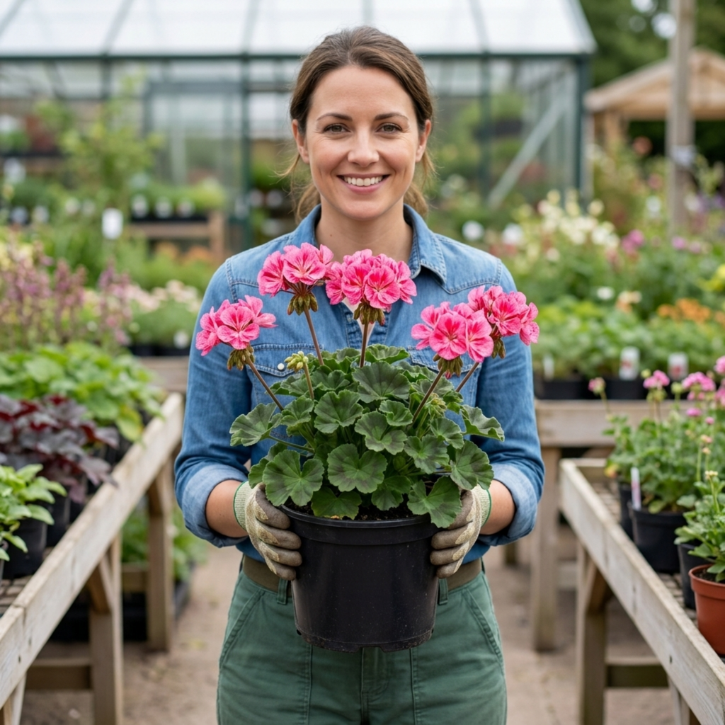 Pelargonium ‘Calliope Rose Splash’ — Tender Perennial (grown As An Annual in the Uk), Bee-Friendly, 5L Pot