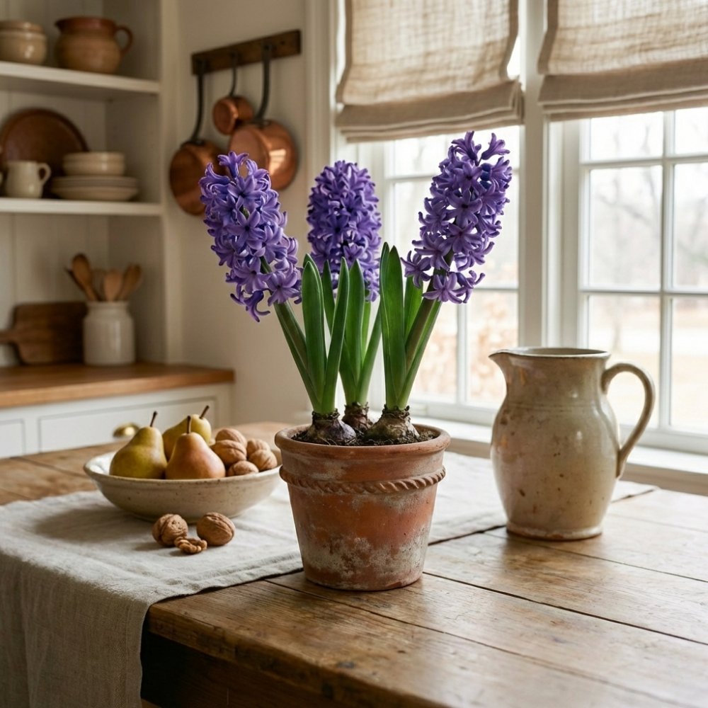 Hyacinth 'Purple' — Hardy Bulb, Bee-Friendly, 1L Pot (3 bulbs per pot, Set of 3)