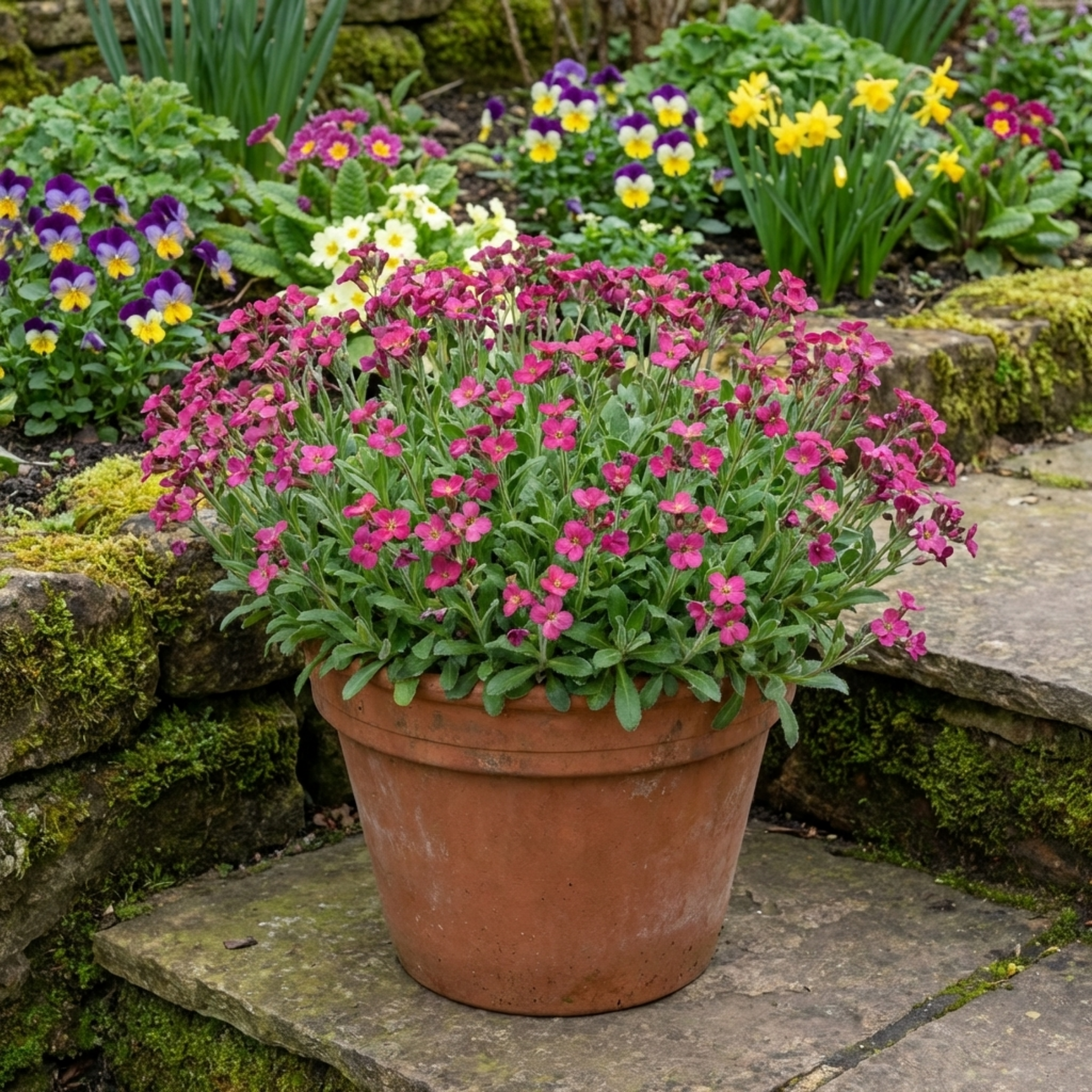 Arabis ‘Barranca Deep Rose’ — Evergreen Alpine Perennial, 1L Pot (Set of 3 or 6)