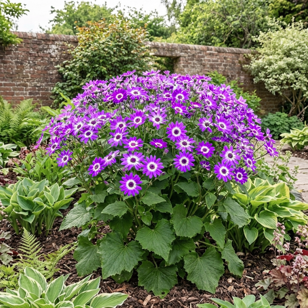 Senetti ‘Violet Bicolour Pericallis’ — Bedding Plant, Bee-Friendly, 6.5L Pot