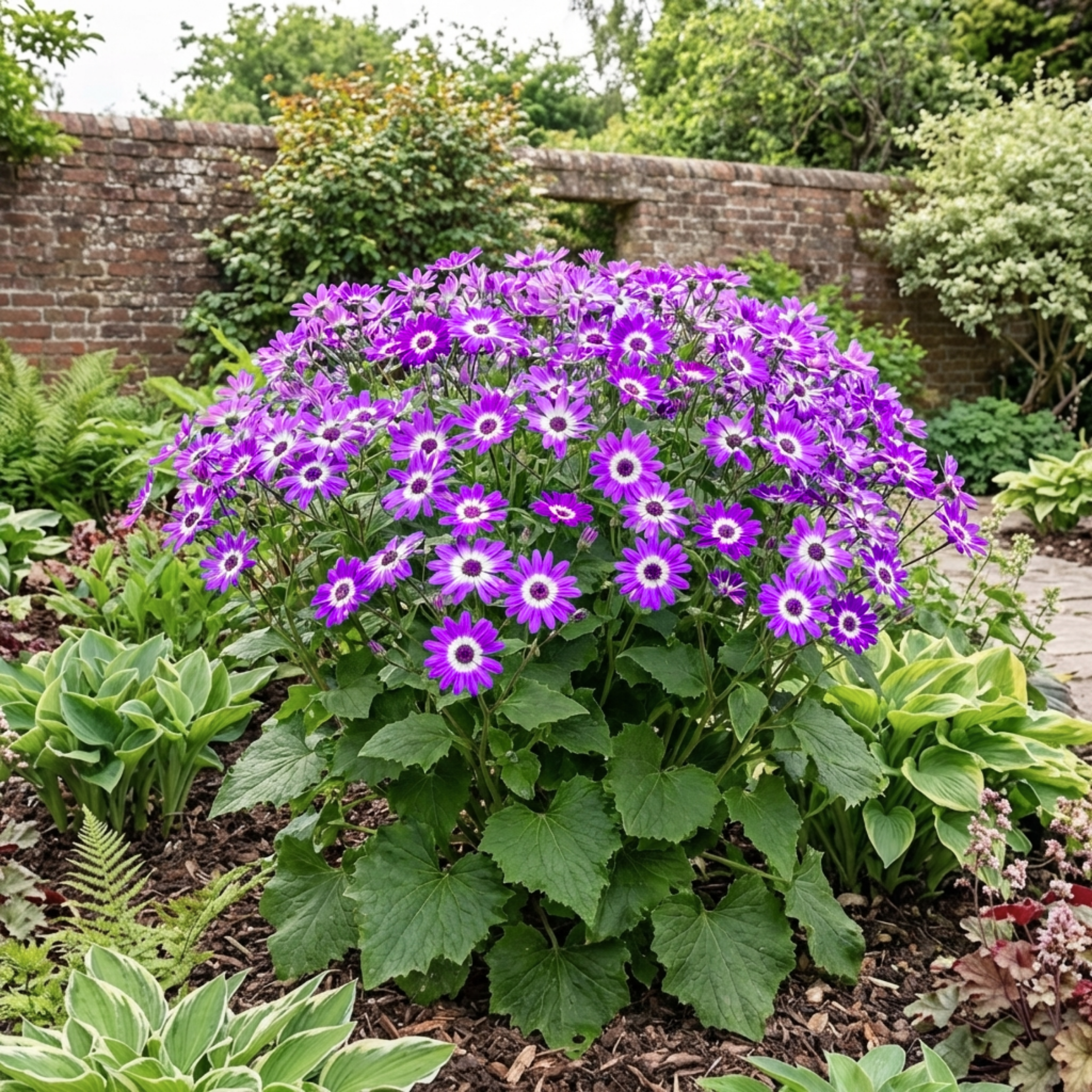Senetti ‘Violet Bicolour Pericallis’ — Bedding Plant, Bee-Friendly, 6.5L Pot