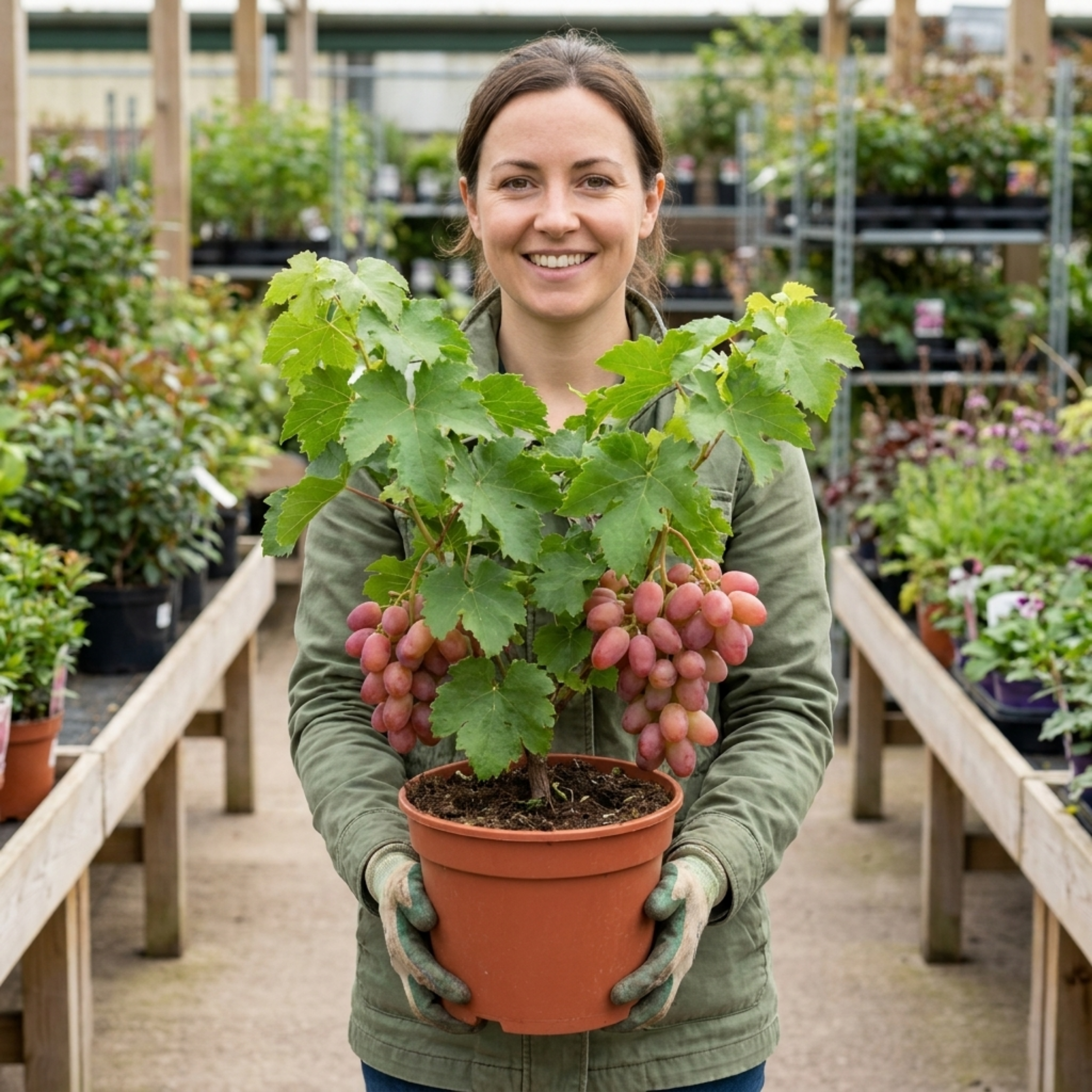 Grape ‘Vitis Supernova Pink’ — Deciduous Climbing Vine, 3L Pot