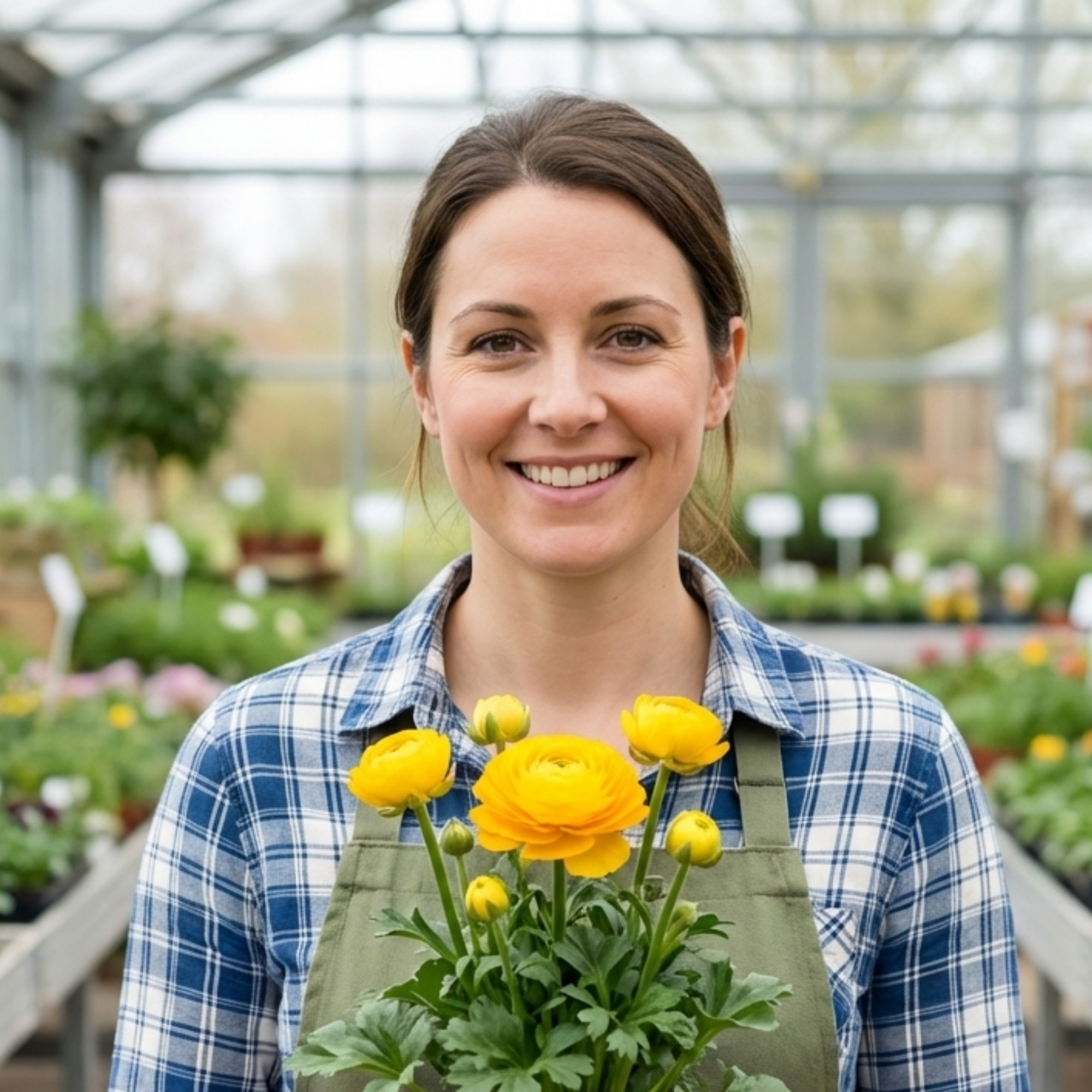 Ranunculus 'Vortex Golden Yellow' — Hardy Perennial, 10.5cm Pot (Set of 3 or 6)