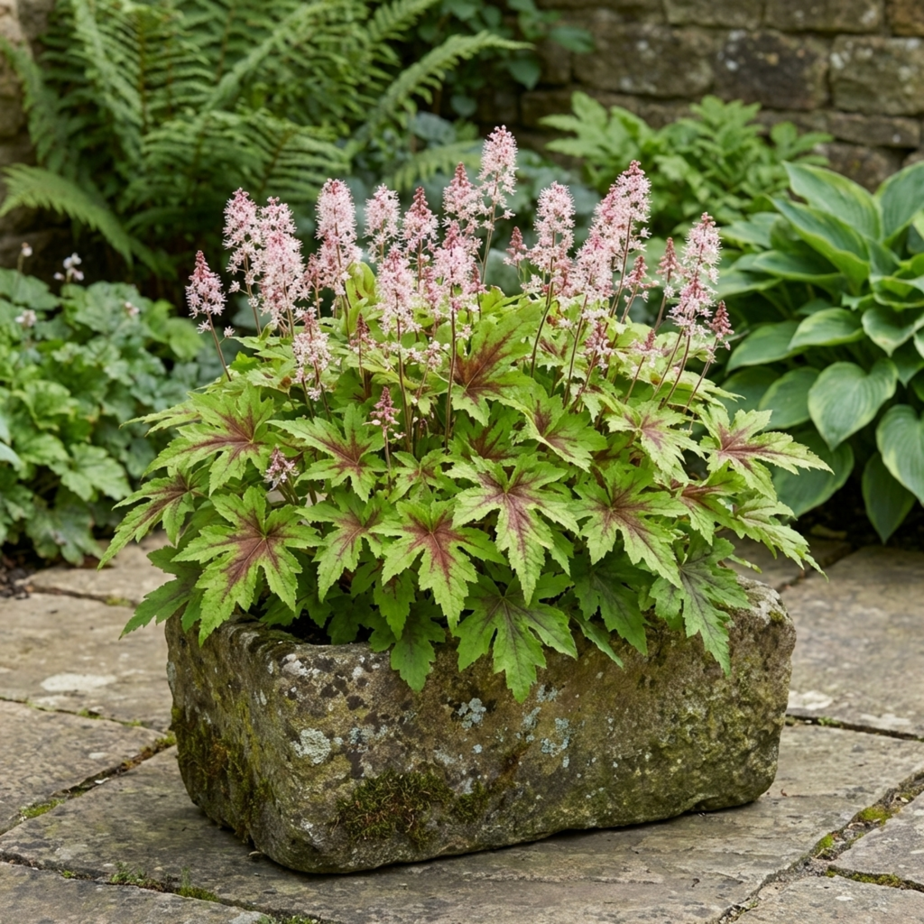 Tiarella ‘Angel Wings’ — Hardy Semi-Evergreen Perennial, Bee-Friendly, 2L Pot