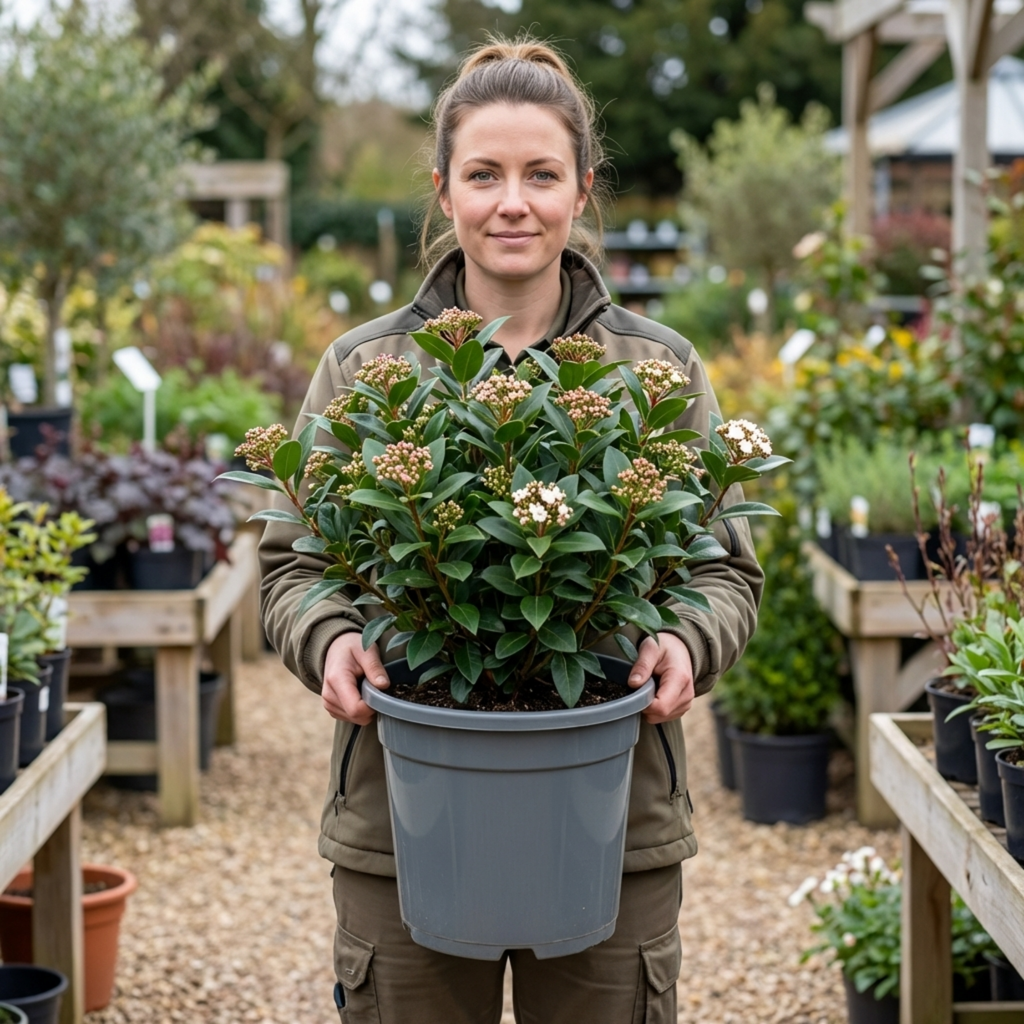 Viburnum ‘Tinus’ — Evergreen Shrub, Bee-Friendly, 7.5L Pot