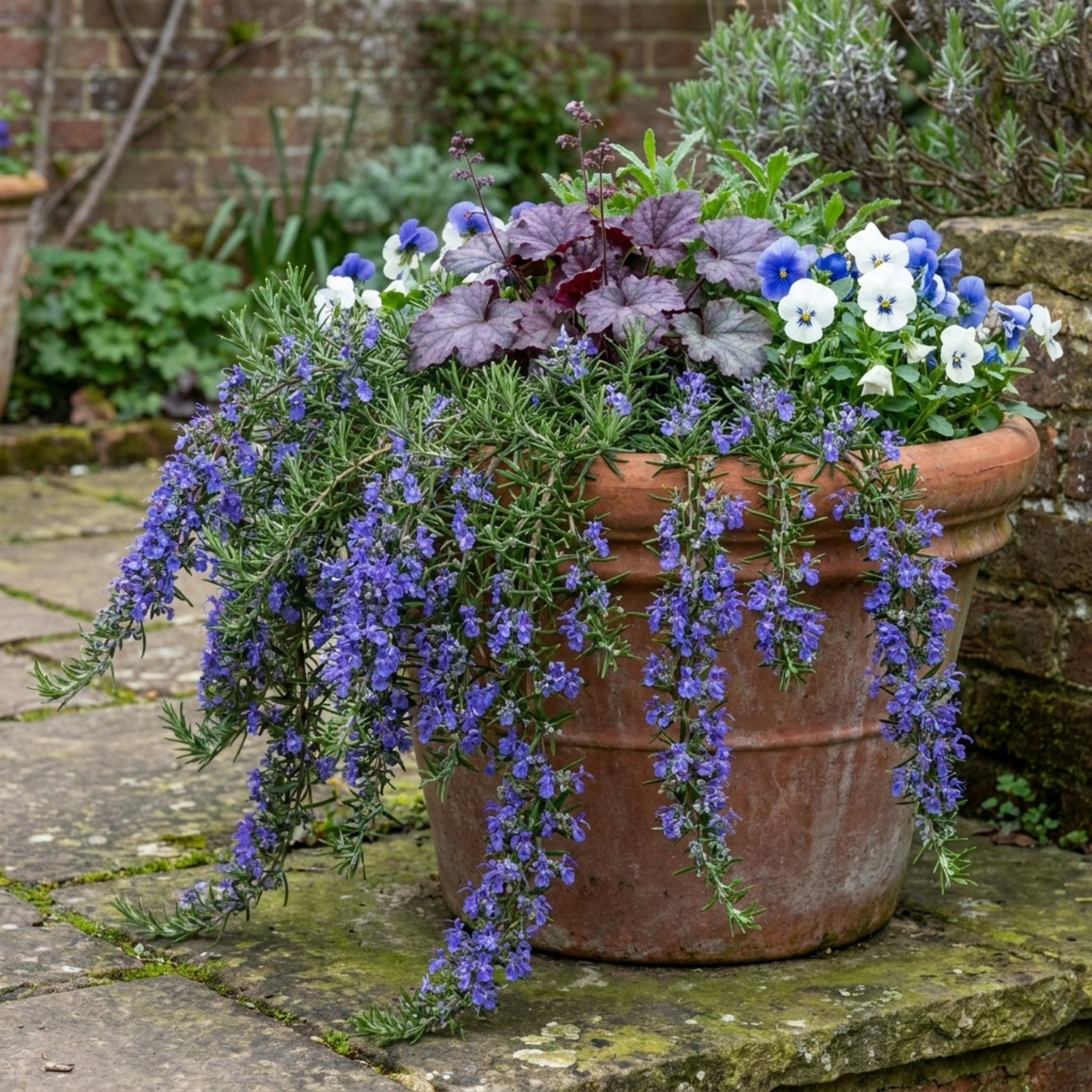 Salvia ‘Blue Rain’ — Hardy Evergreen Shrub / Herb, Bee-Friendly, 1L Pot (Set of 3 or 6)