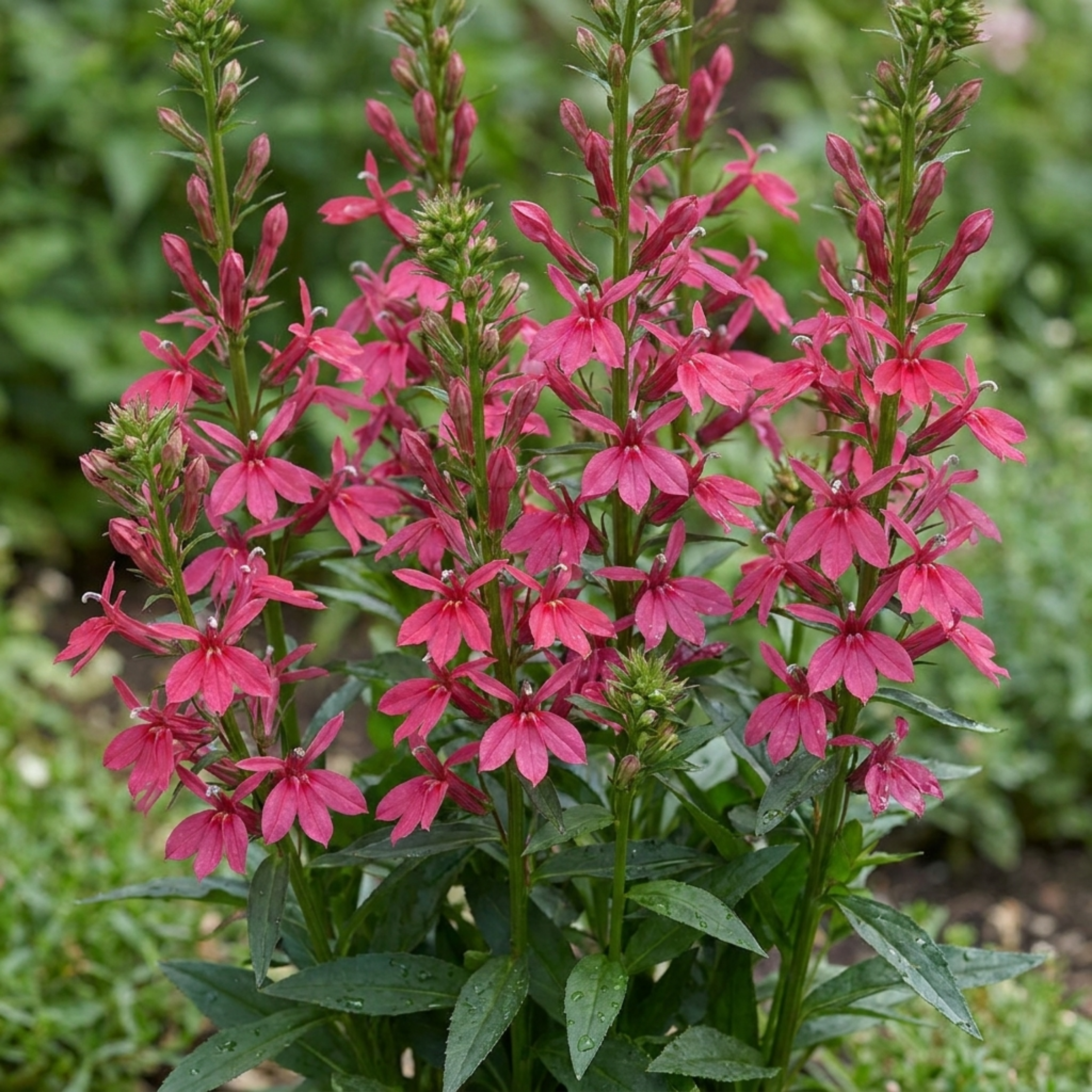 Lobelia ‘Starship Deep Rose’ — Hardy Herbaceous Perennial, Bee-Friendly, 1L Pot (Set of 3 or 6)