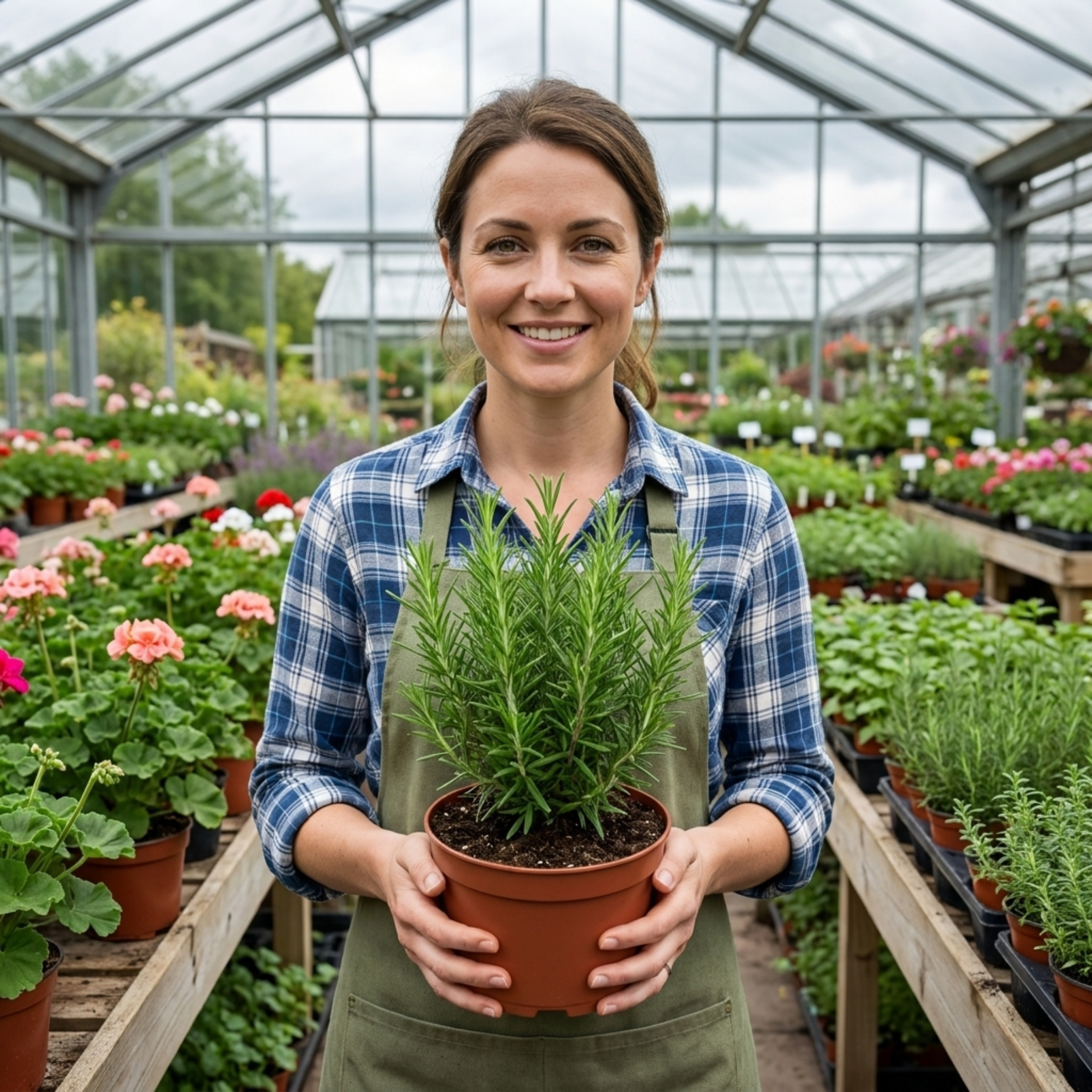 Rosemary (Salvia rosmarinus) — Hardy Evergreen Perennial Herb, Bee-Friendly, 1L Pot (Set of 3 or 6)
